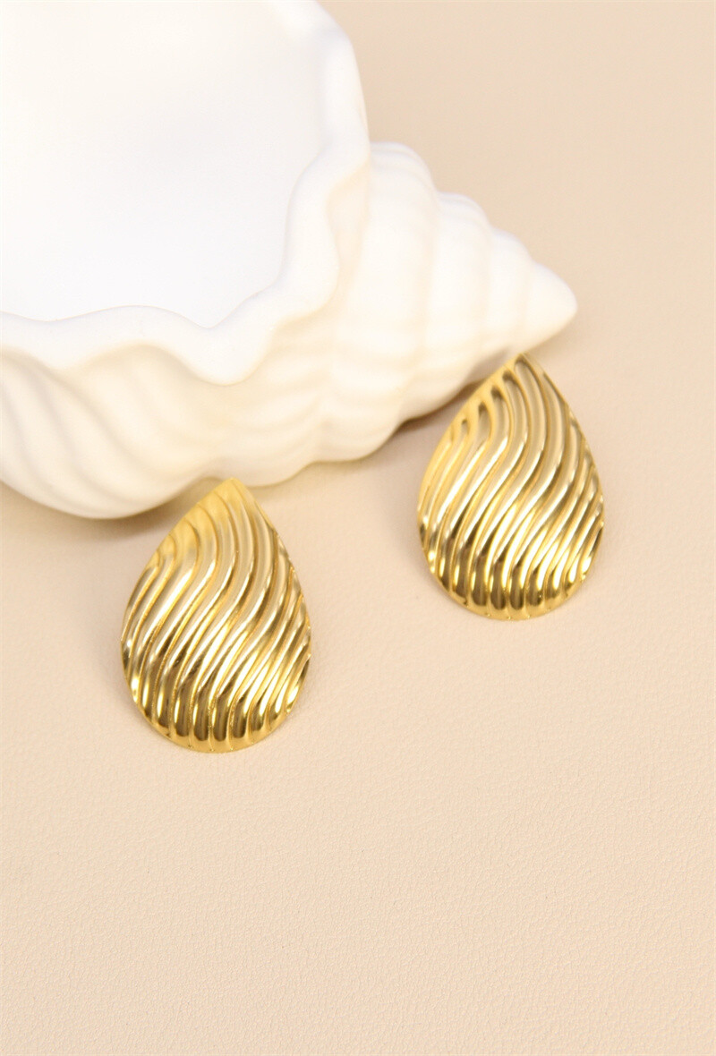 Grossiste Bellissima - Boucles d'Oreilles Goutte en Acier Inoxydable