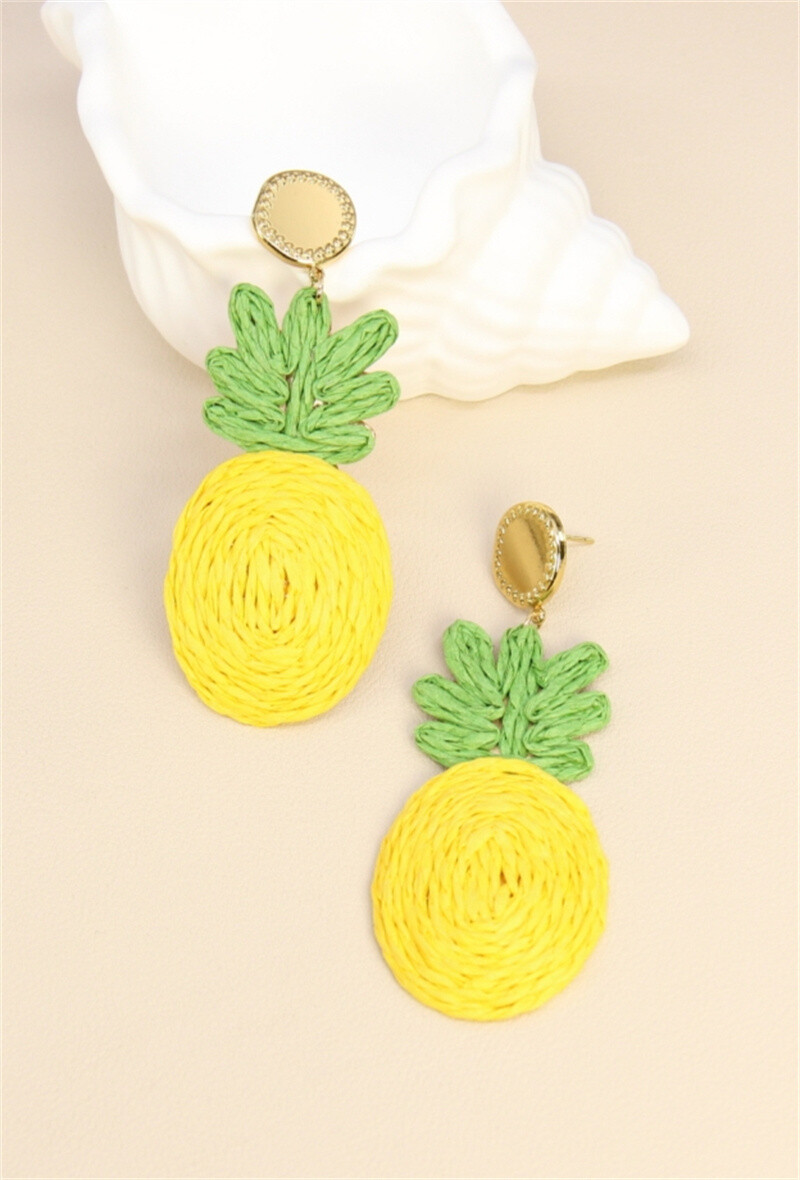 Grossiste Bellissima - Boucles d'Oreilles Ananas en Acier Inoxydable – Style Audacieux