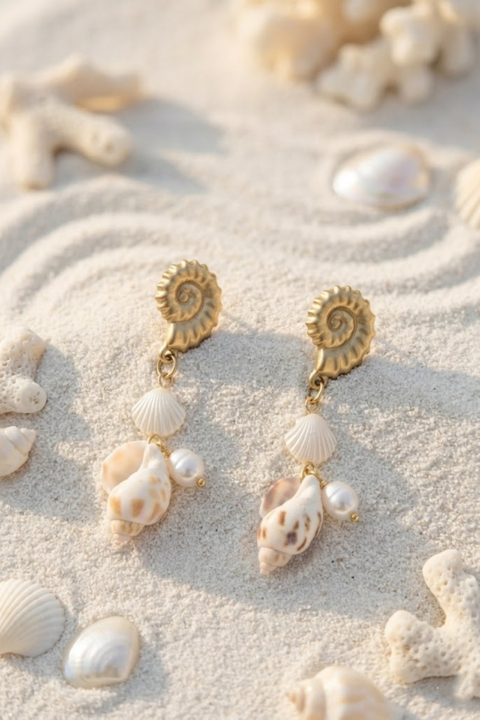 Mayorista Bellissima - Pendientes de Concha y Perla – Estilo Costero Chic