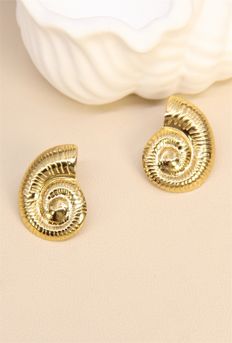 Grossiste Bellissima - Boucles d'oreilles coquillage en acier inoxydable – Élégance marine