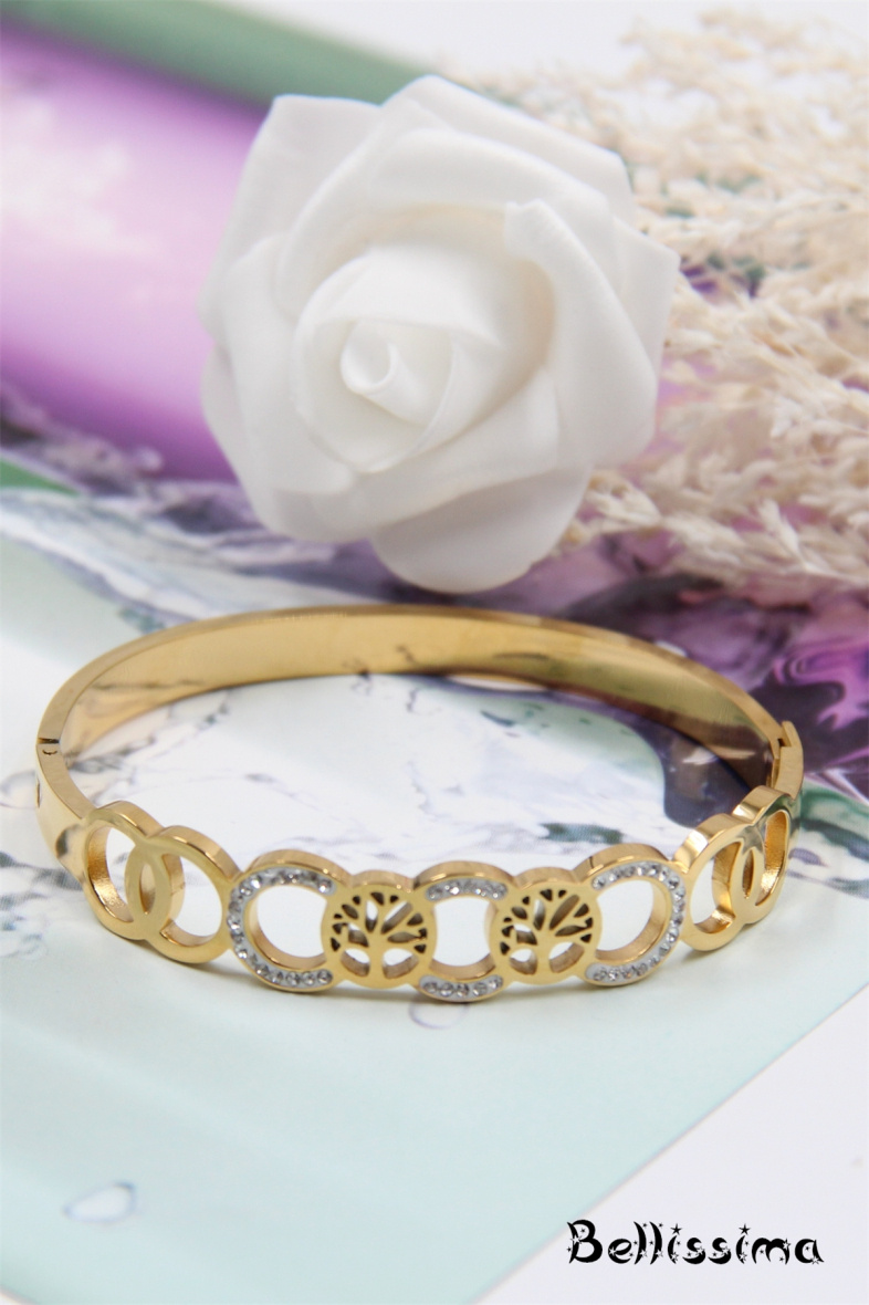 Großhändler Bellissima - Lebensbaum-Armband aus Edelstahl