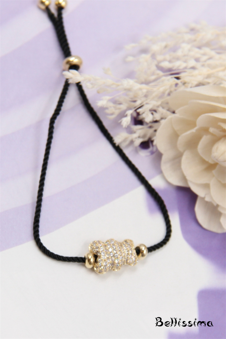 Großhändler Bellissima - Teddybär-Armband mit verstellbarer Schiebeschnur