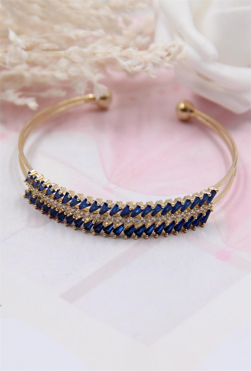 Grossiste Bellissima - Bracelet ajustable rhodié serti de zirconium