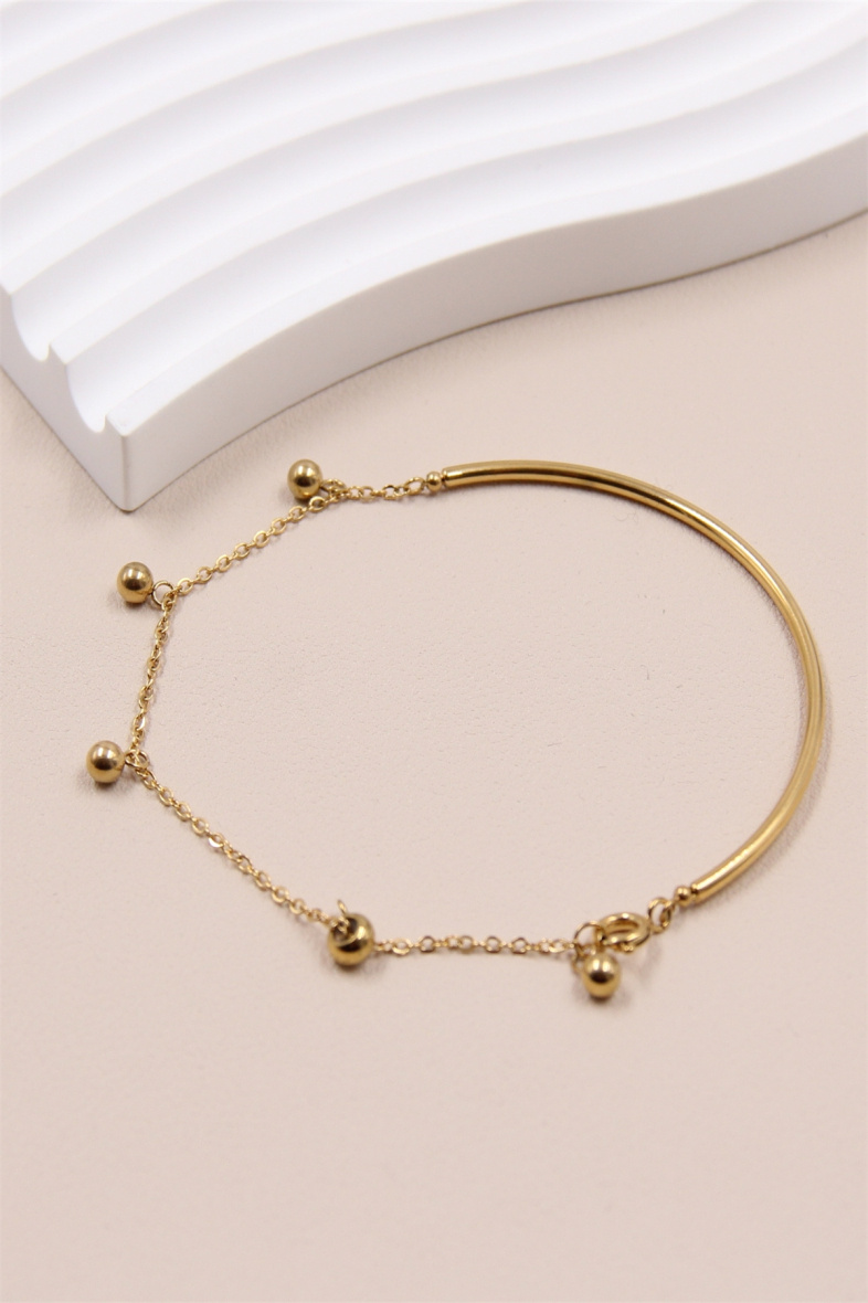Mayorista Bellissima - Pulsera asimétrica decorada con perla de acero.