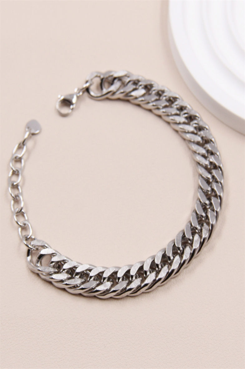 Grossiste Bellissima - Bracelet gros maille en acier inoxydable