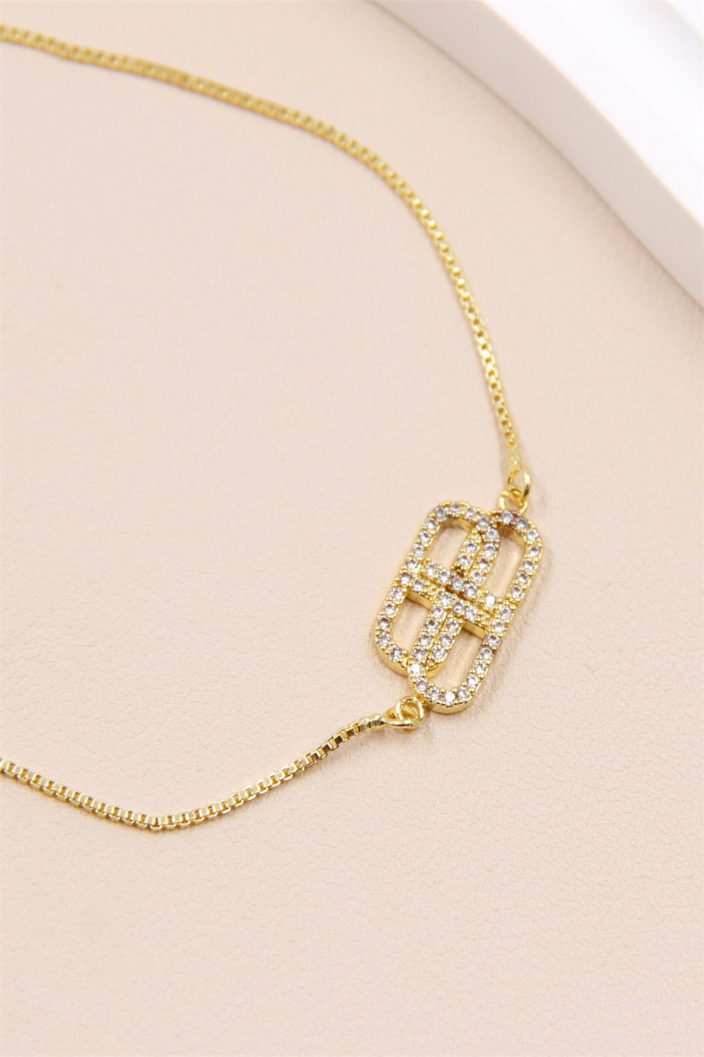 Mayorista Bellissima - Brazalete doble B deslizante ajustable en acero inoxidable