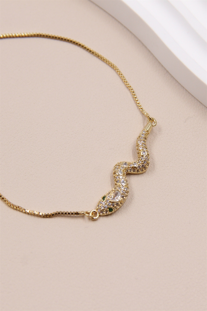 Mayorista Bellissima - Pulsera de serpiente deslizante ajustable en acero inoxidable