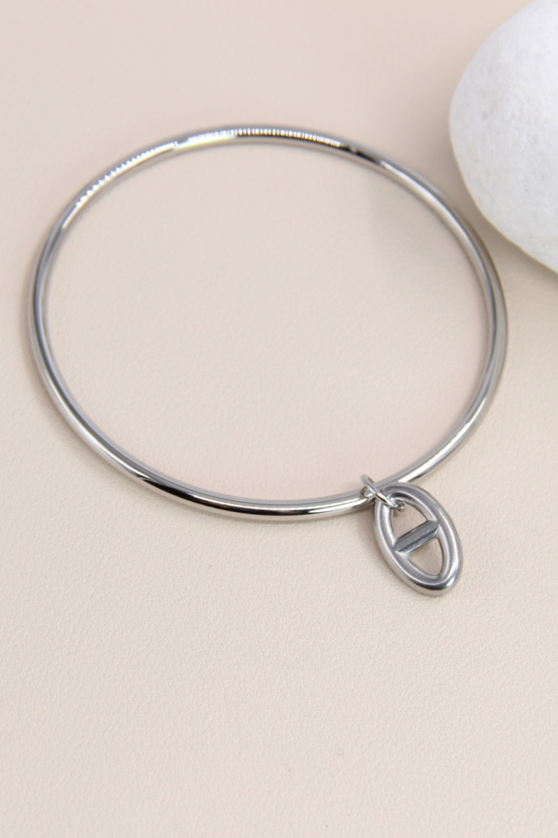 Grossista Bellissima - Bracciale rigido decorato con fibbia in acciaio inossidabile