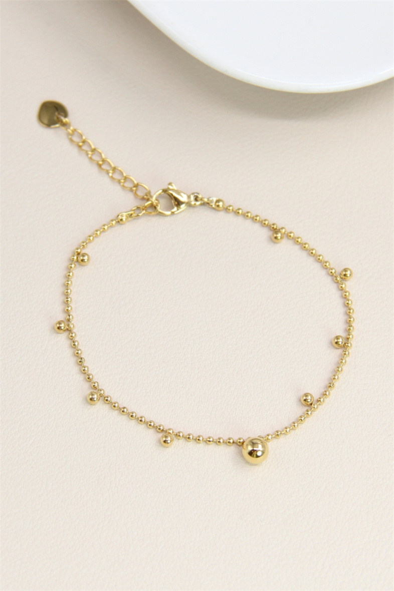 Mayorista Bellissima - Pulsera decorada con perla de acero inoxidable.