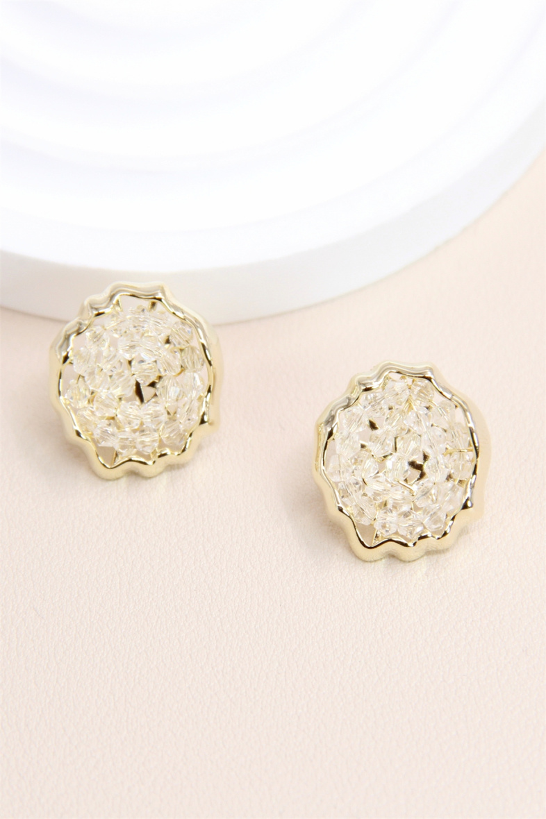 Wholesaler Bellissima - Earring decorated with hypoallergenic glass pearl