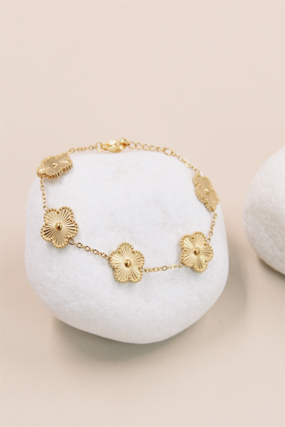Mayorista Bellissima - Pulsera Trébol en Acero Inoxidable - Elegancia y Refinamiento