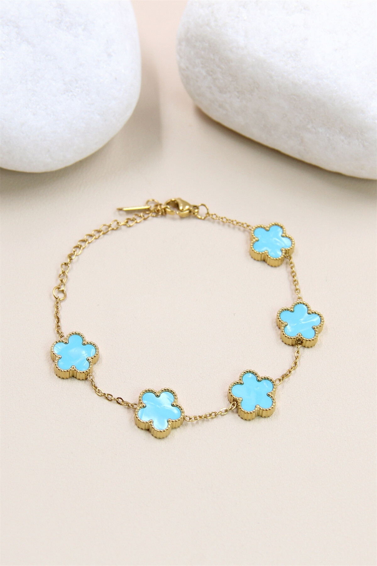 Wholesaler Bellissima - Clover Bracelet in Mother-of-Pearl and Stainless Steel - Elegance and Refinement