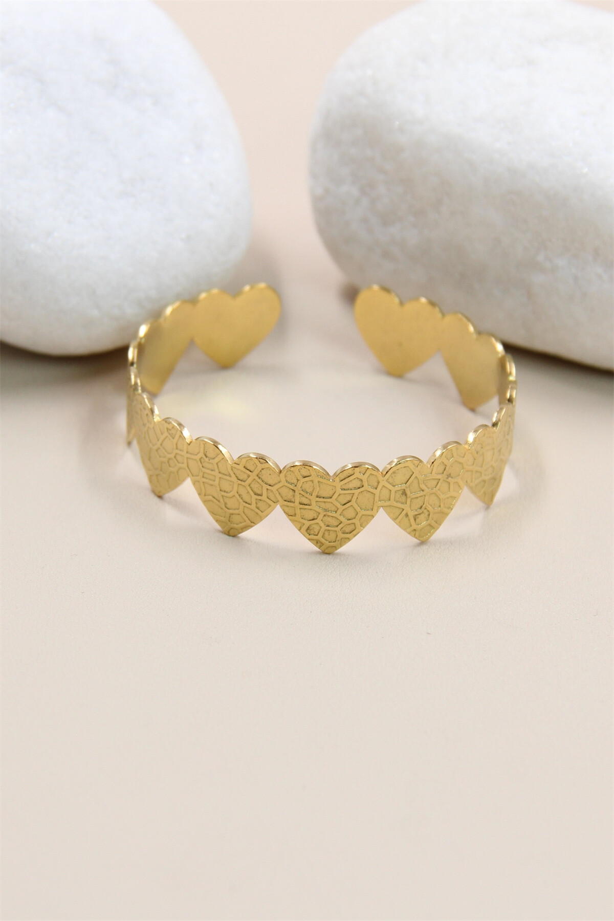 Grossista Bellissima - Bracciale Cuore Regolabile in Acciaio Inossidabile - Eleganza Romantica