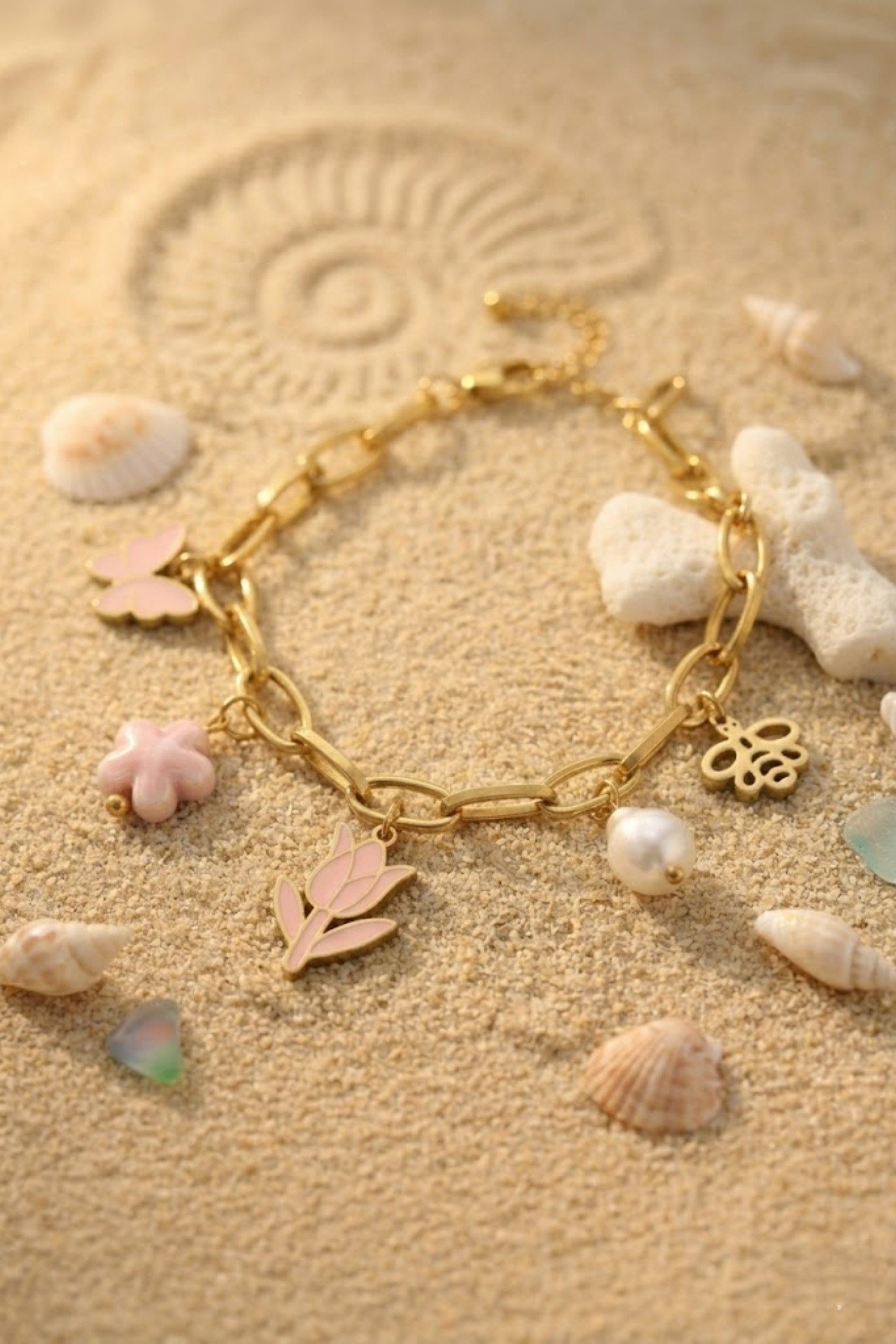 Grossiste Bellissima - Bracelet “Rose Bonbon” – Acier inoxydable