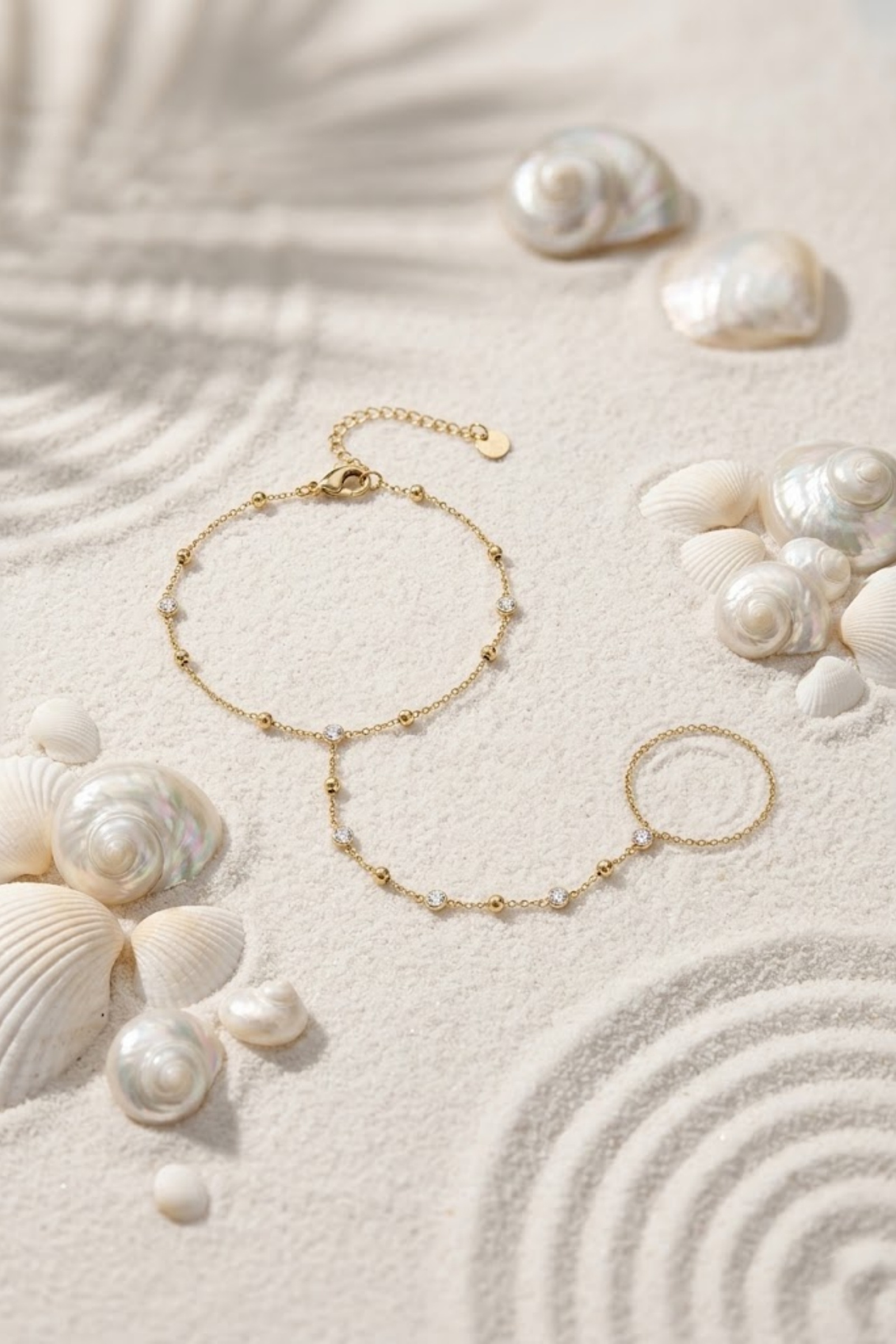 Mayorista Bellissima - Cadena de Mano Elegante de Circonio en Acero Inoxidable