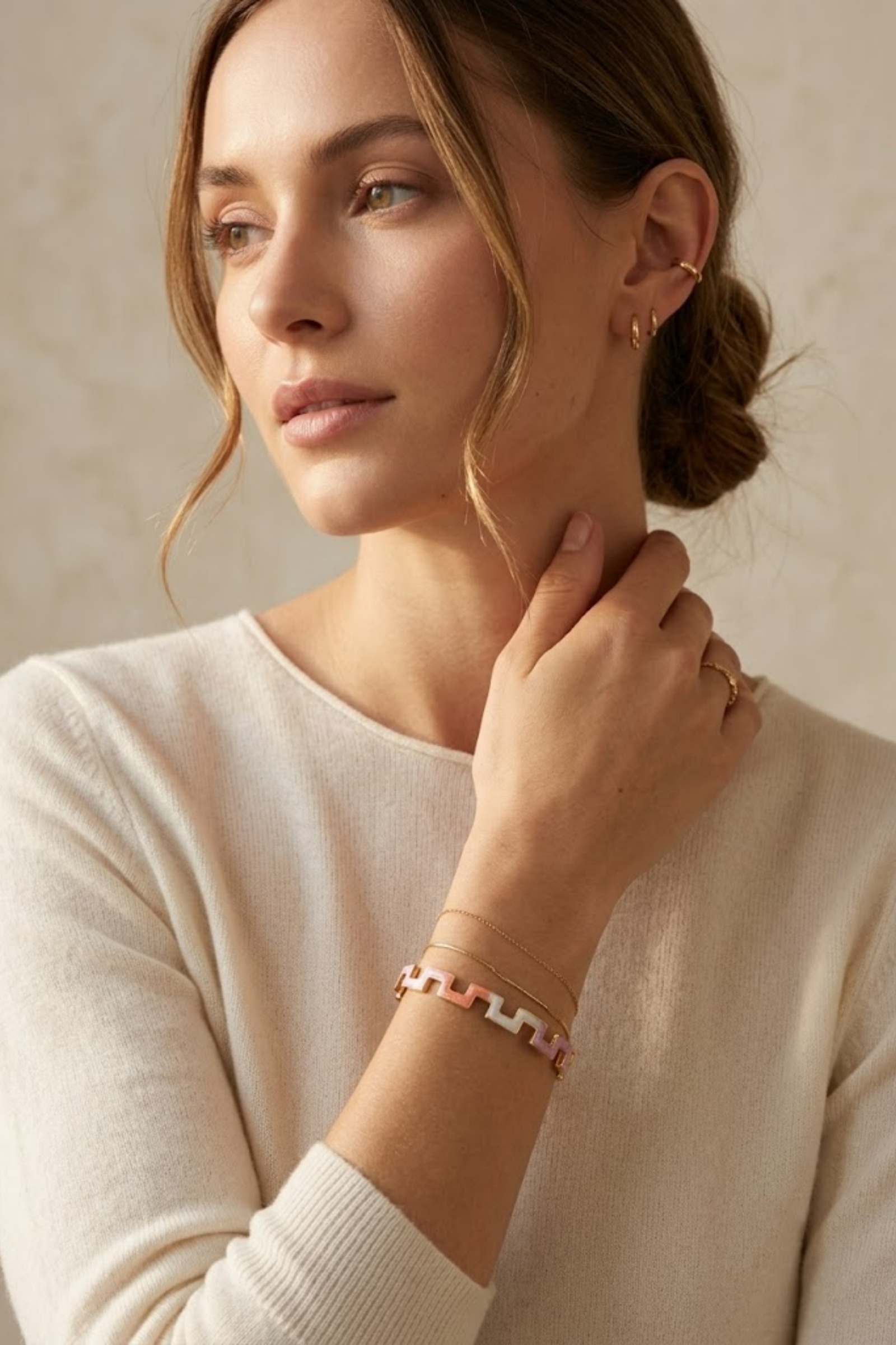 Grossista Bellissima - Bracciale Rigido Smaltato Colorato in Acciaio Inossidabile – Alla Moda & Elegante