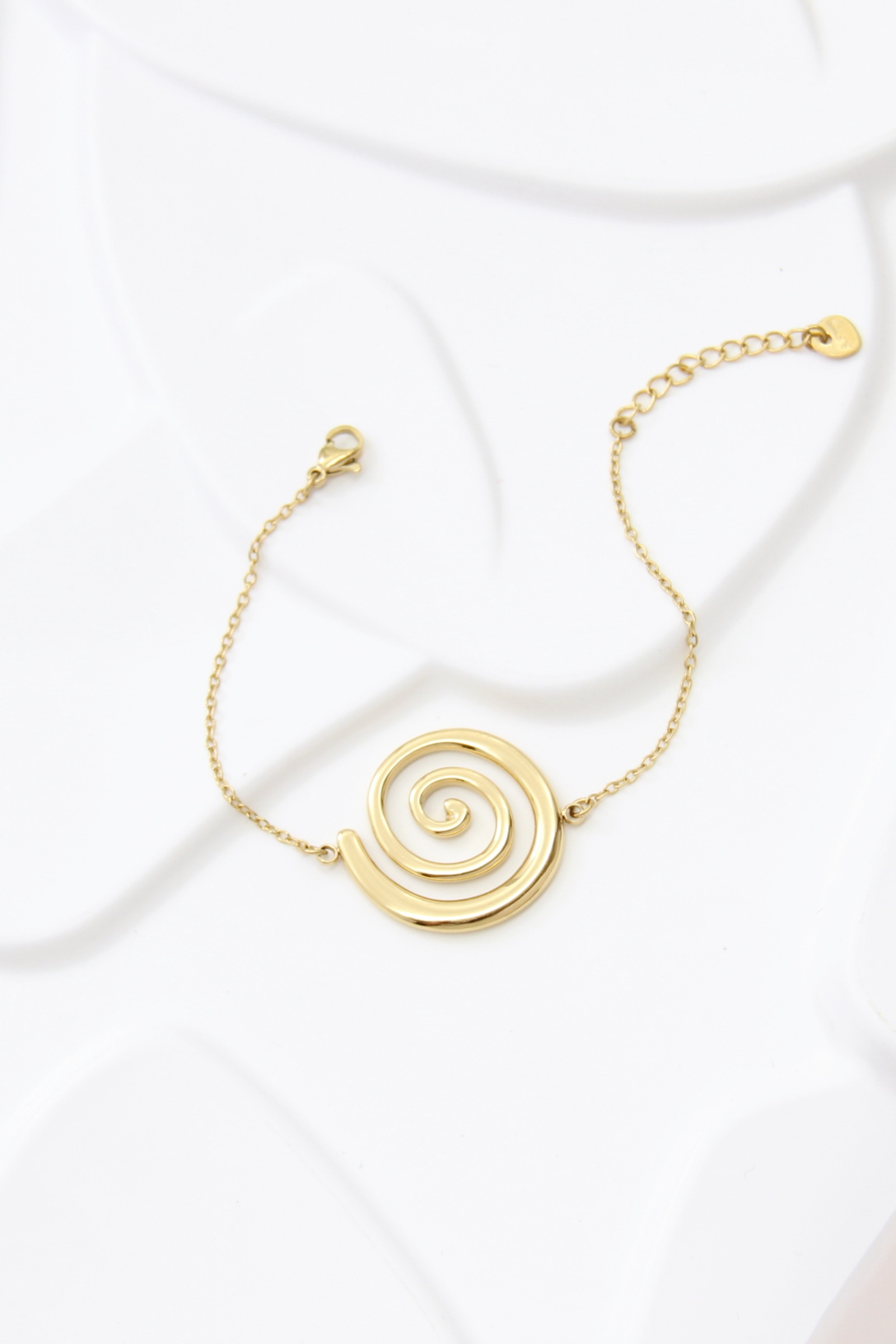 Grossiste Bellissima - Bracelet Spirale en Acier Inoxydable Doré