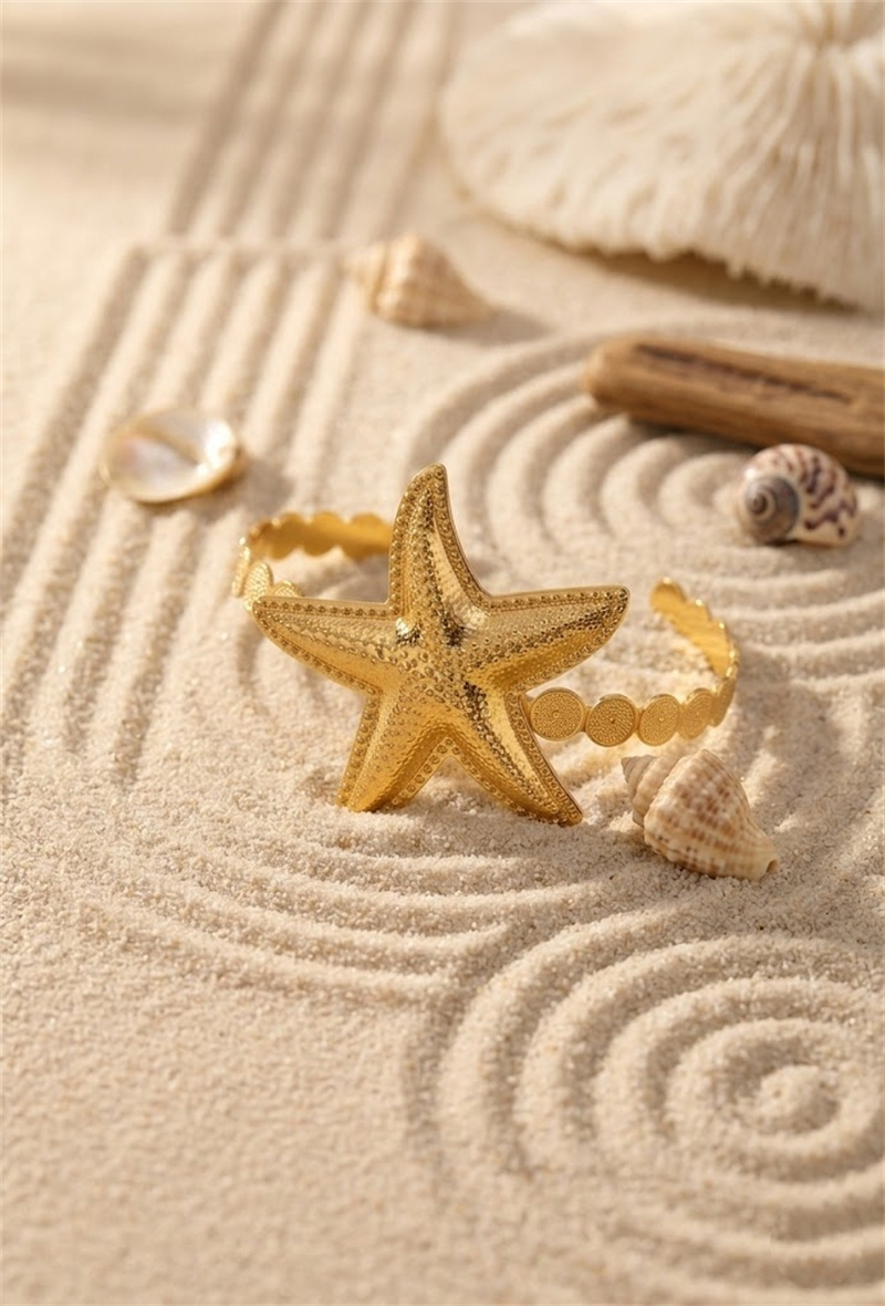 Grossiste Bellissima - Bracelet étoile de mer en acier inoxydable thème marin – éclat de l'océan