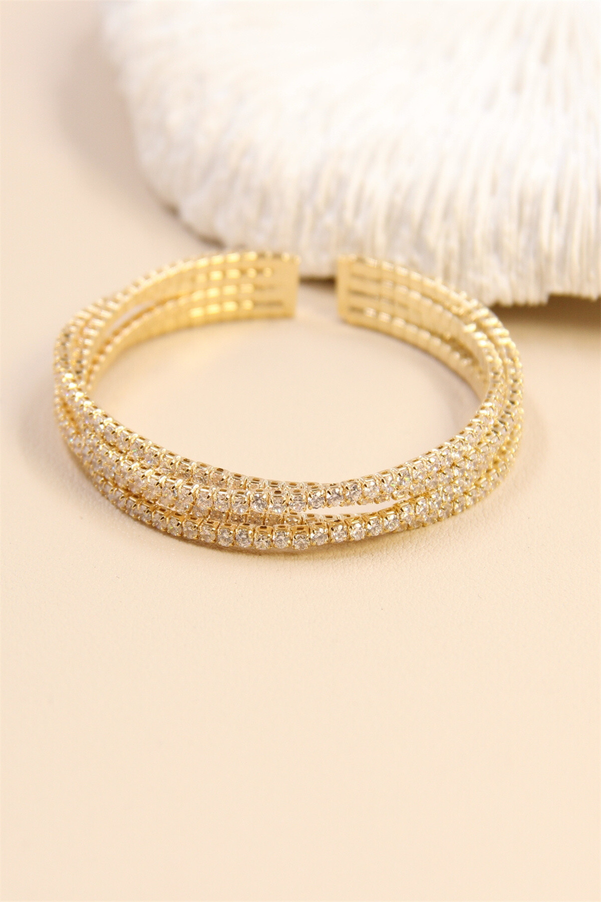 Großhändler Bellissima - Rhodium plattierte einstellbare Stangenarmband -Raffined Eclat