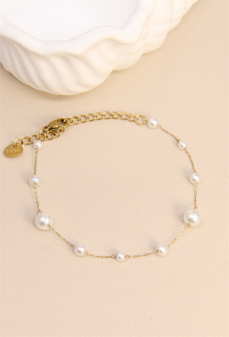 Grossiste Bellissima - Bracelet Perles de Différentes Tailles – Harmonie Élégante en Acier Inoxyda