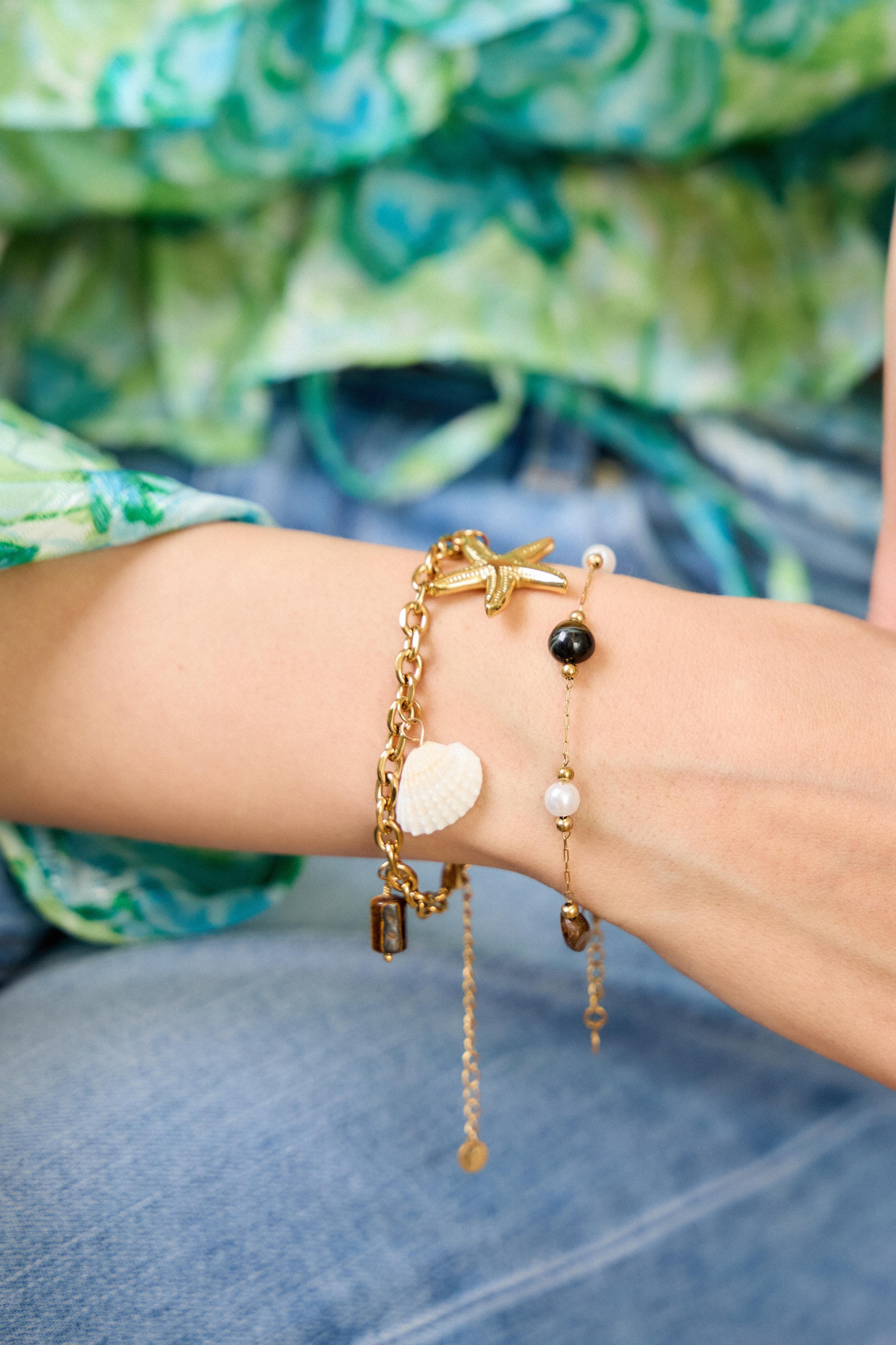 Grossiste Bellissima - Bracelet pierre œil de tigre & perles – Protection et élégance