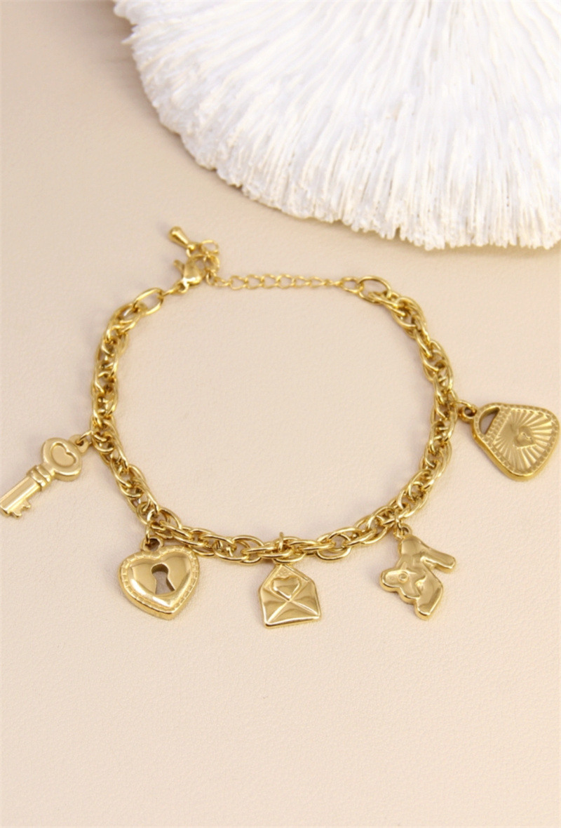 Grossiste Bellissima - Bracelet Charm’s “Love Story” – Acier Inoxydable