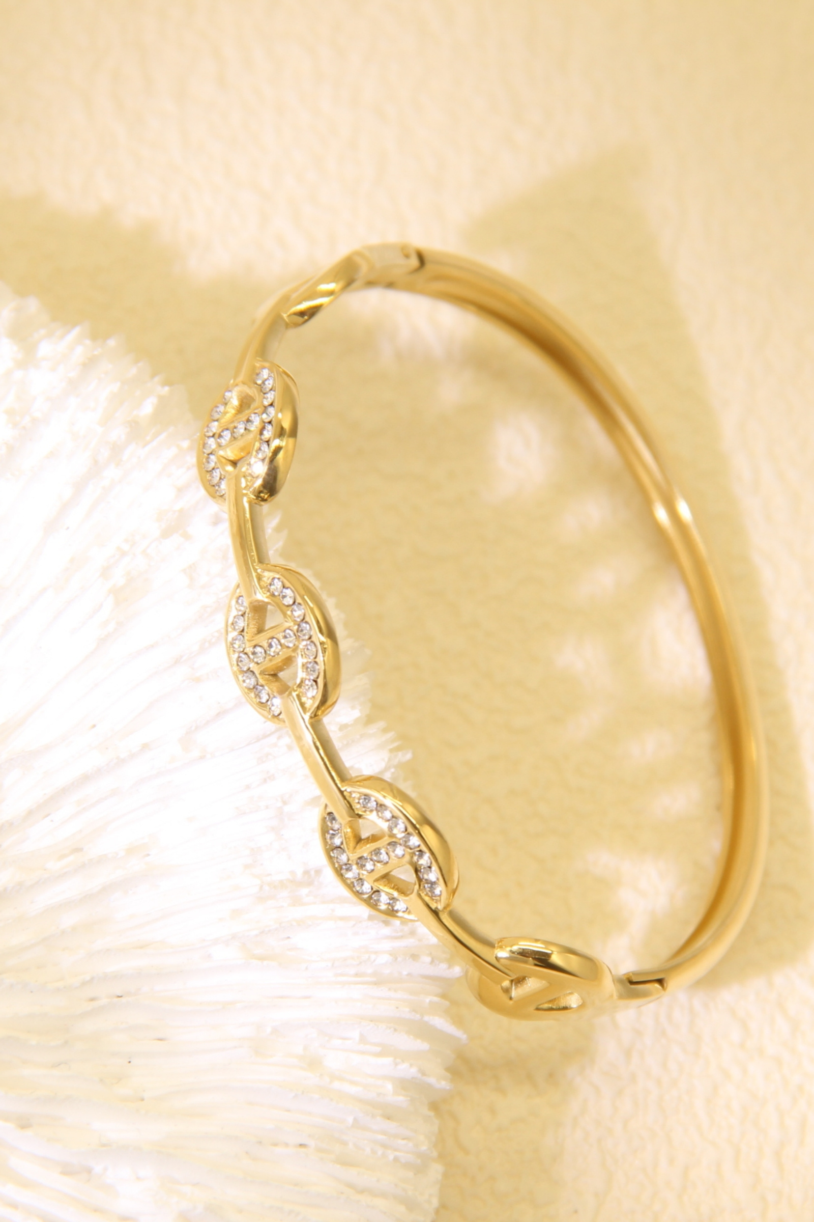 Grossiste Bellissima - Bracelet Jonc Boucle Marine en Acier Inoxydable