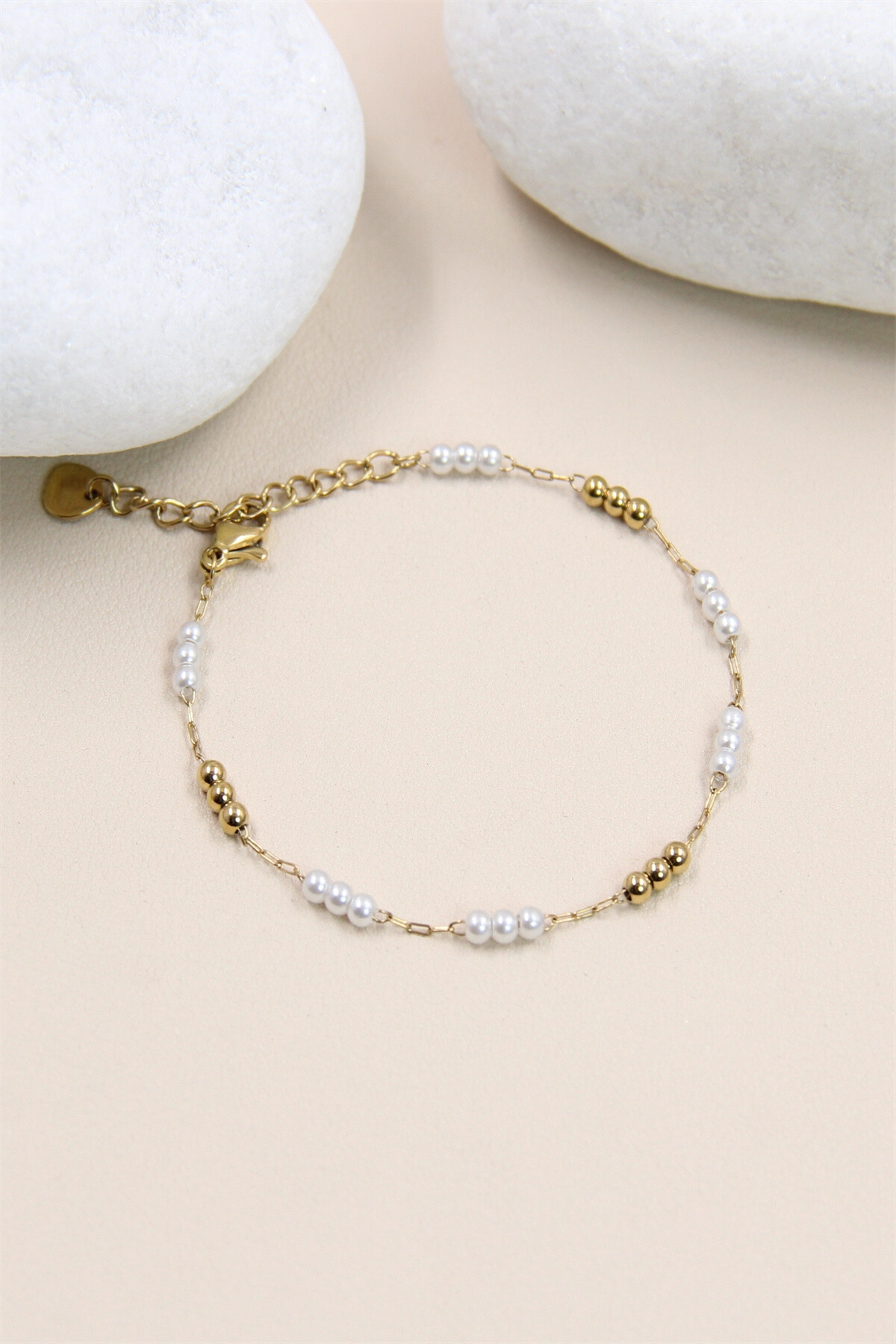 Großhändler Bellissima - Edelstahl -Perlenarmband