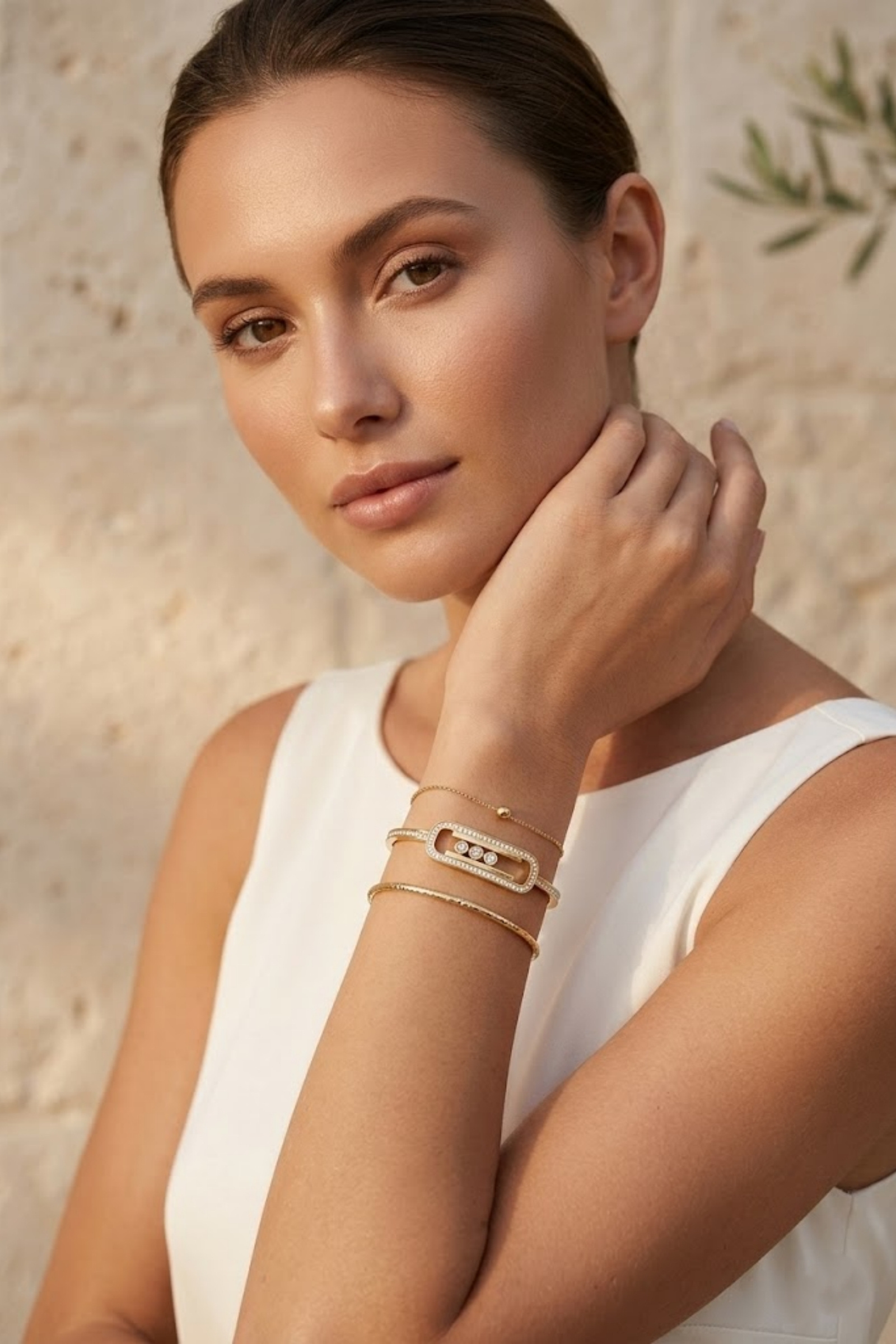 Mayorista Bellissima - Brazalete de Acero Inoxidable con Strass