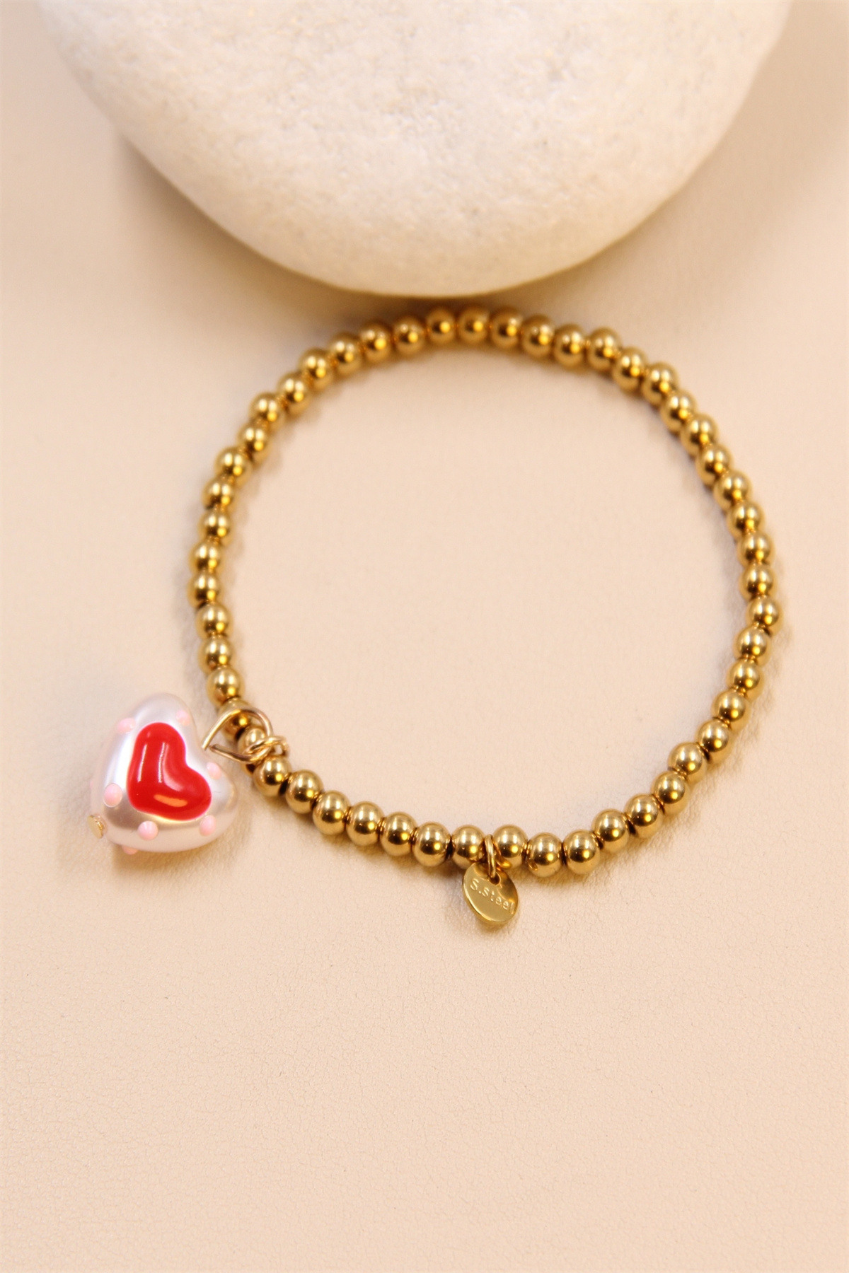 Grossiste Bellissima - Bracelet élastique coeur en acier inoxydable : le bijou emblématique de l'amou
