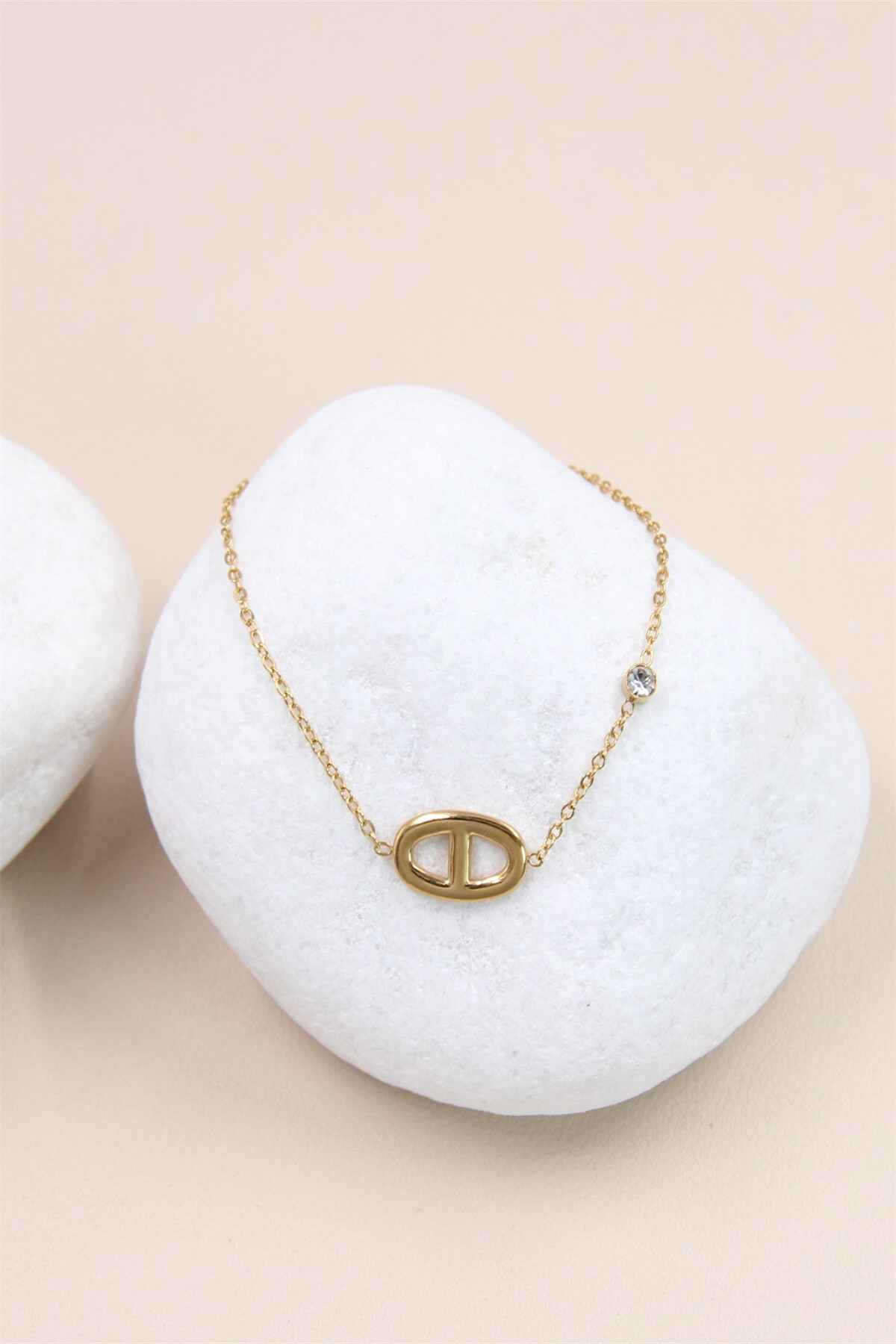 Grossista Bellissima - Bracciale ad anello di strass in acciaio inossidabile: un gioiello glamour