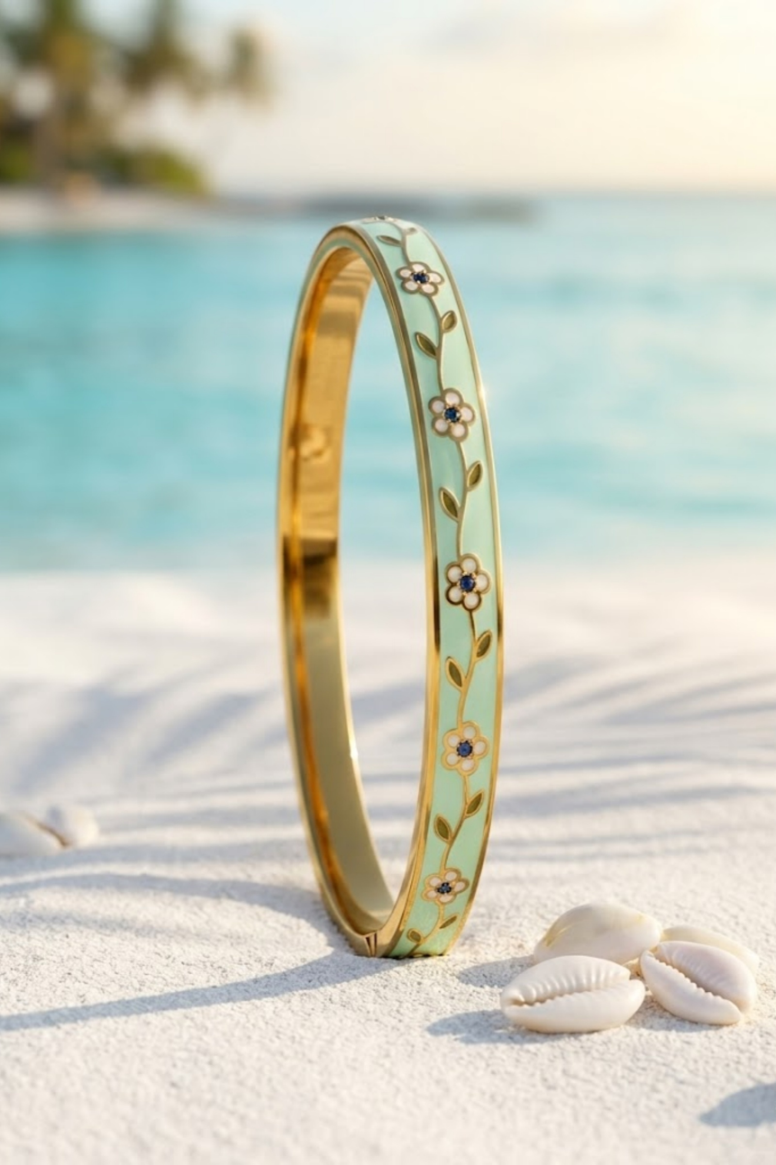 Mayorista Bellissima - Brazalete Tailandés de Flor en Acero Inoxidable – Disponible en Varios Colores