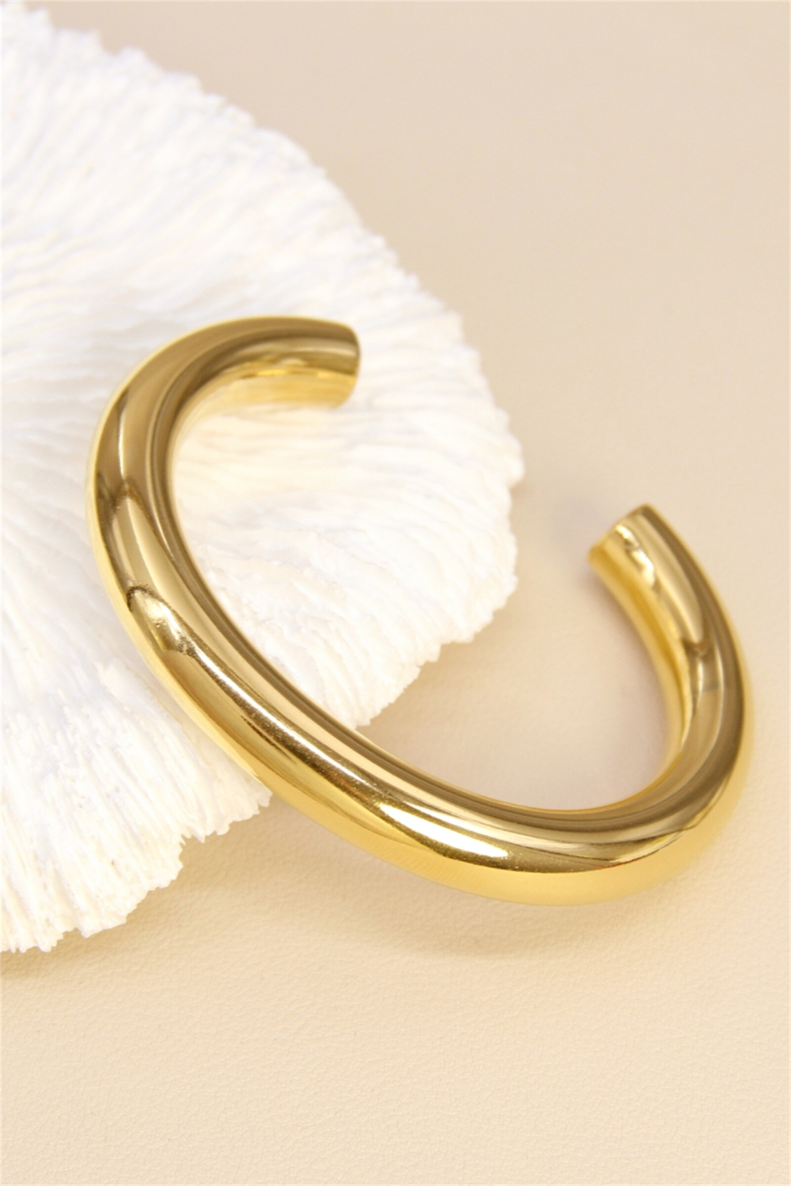 Wholesaler Bellissima - Thick gold bangle bracelet - Minimalist stainless steel