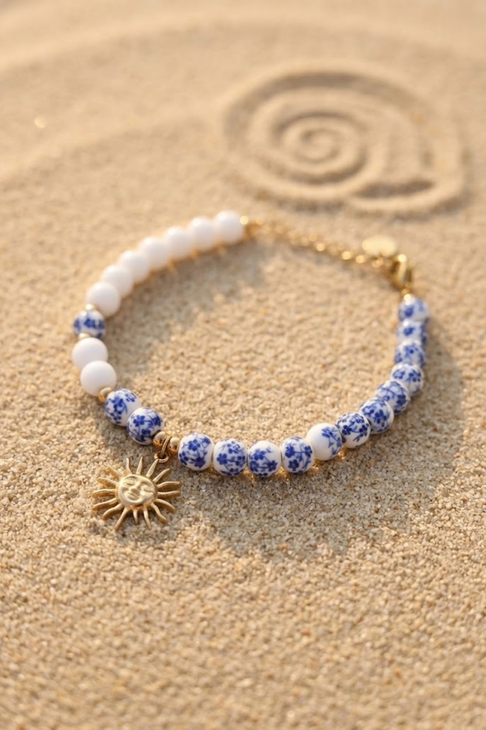 Grossiste Bellissima - Bracelet Perle Soleil – Acier Inoxydable Doré