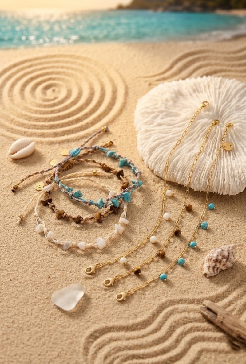 Grossiste Bellissima - Bracelet duo acier inoxydable & pierres