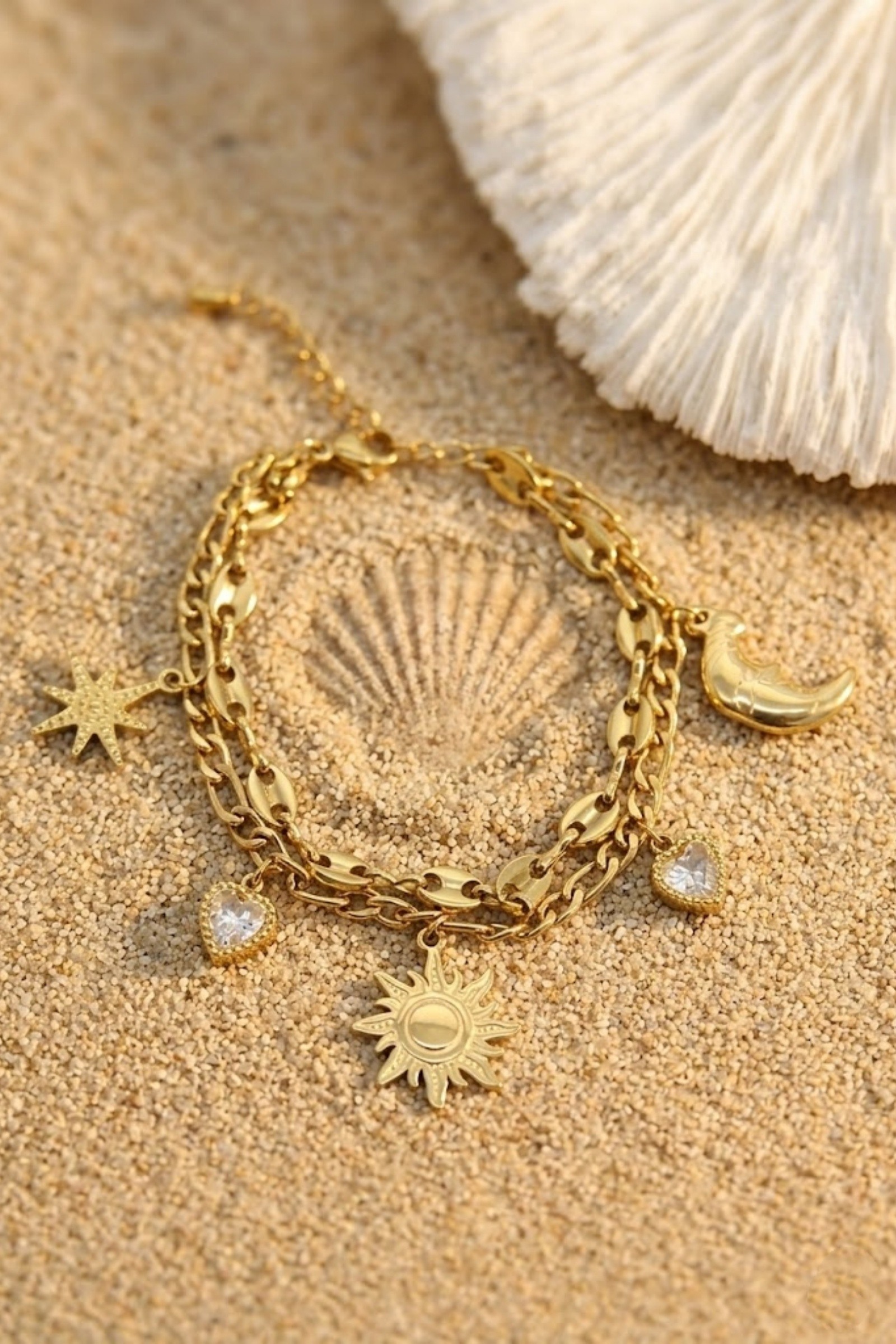 Grossiste Bellissima - Bracelet “Cosmos Doré” – Acier inoxydable