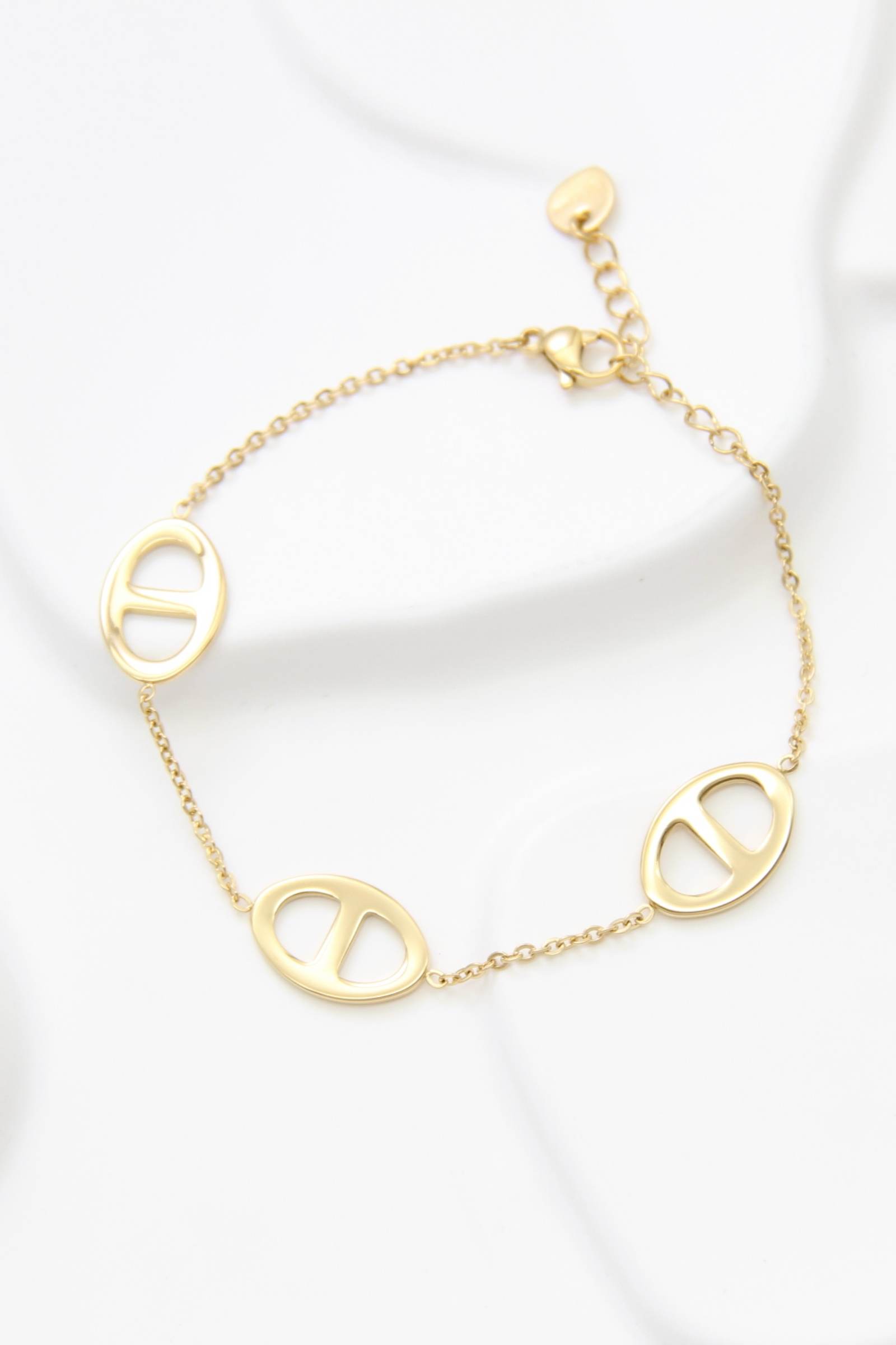 Grossiste Bellissima - Bracelet Maillons Ovales en Acier Inoxydable