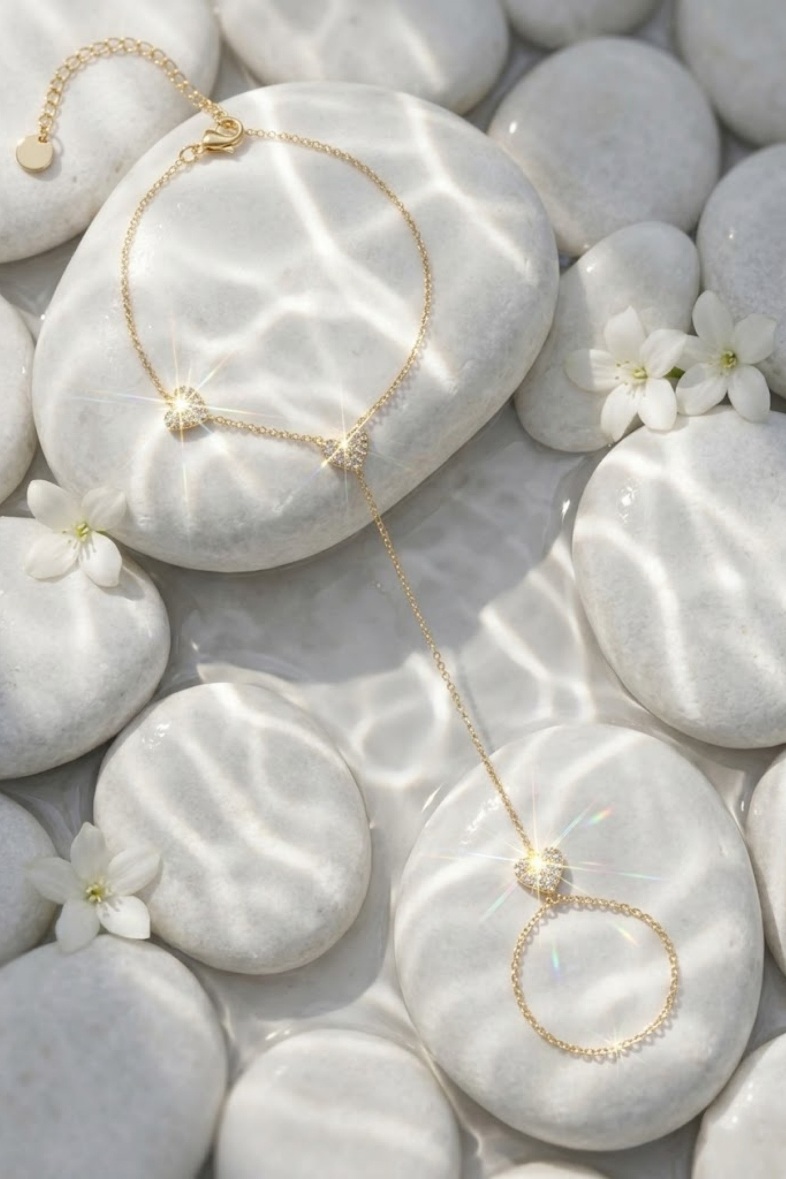 Mayorista Bellissima - Cadena de Mano Corazón de Acero Inoxidable – Elegancia Romántica y Moderna