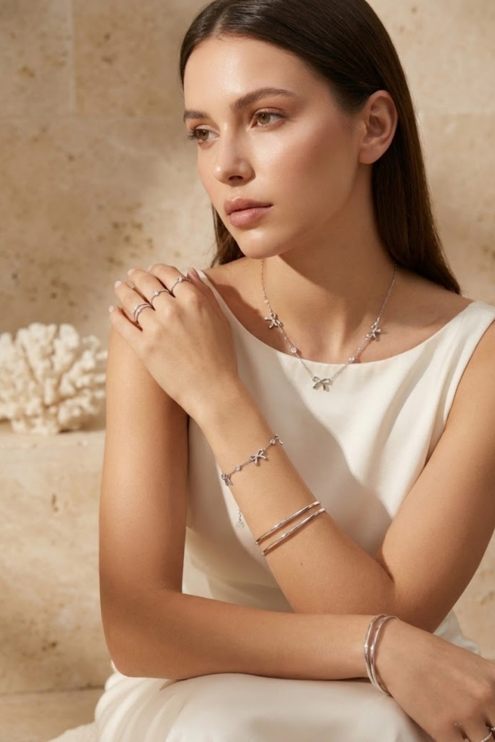 Grossiste Bellissima - Bracelet Nœud Papillon en Acier Inoxydable
