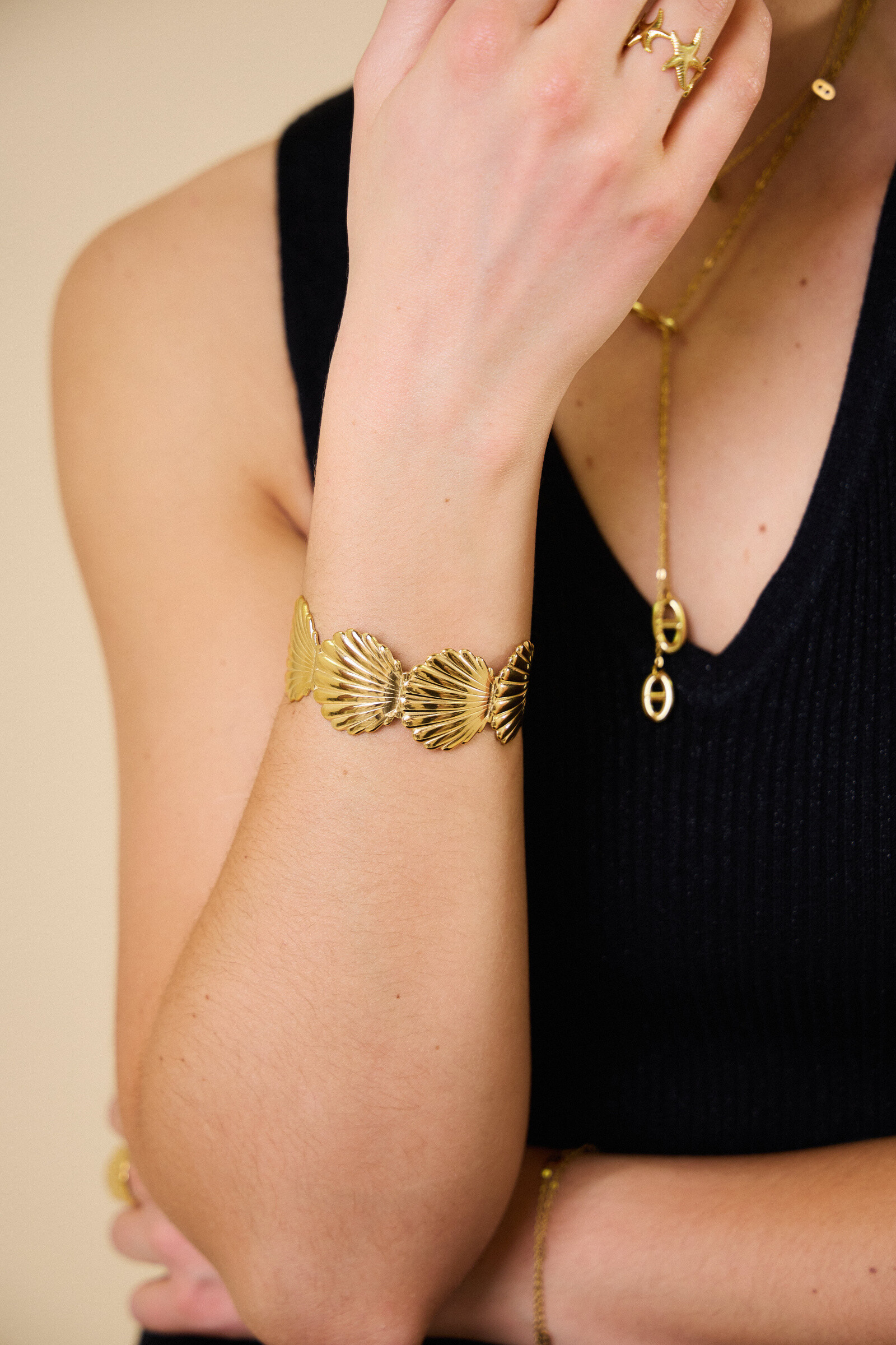 Grossista Bellissima - Bracciale con guscio in acciaio inossidabile - eleganza e originalità