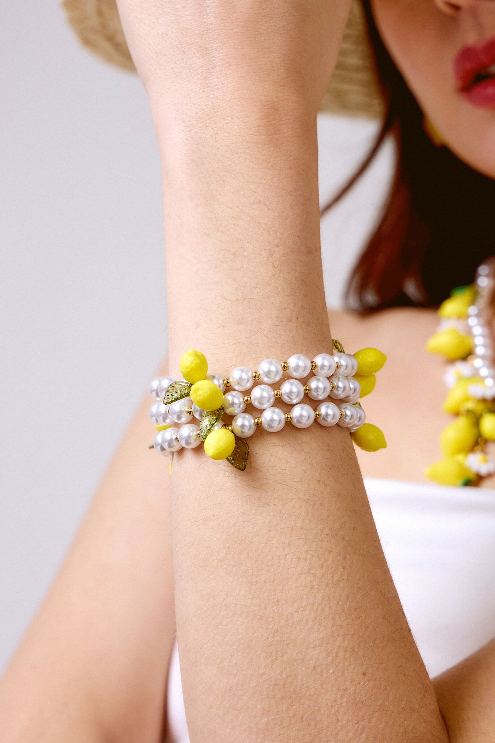 Mayorista Bellissima - Pulsera elástica de cuentas de limón - espíritu afrutado y veraniego