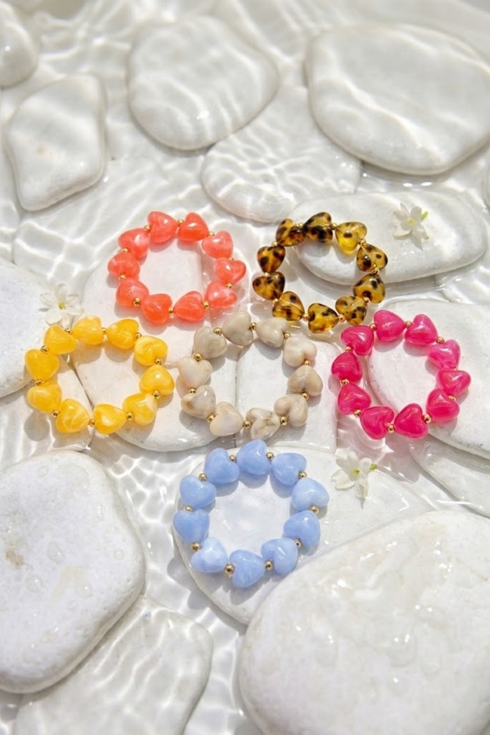 Mayorista Bellissima - Pulsera Corazón Resina Acero Inoxidable – Colorido & A la Moda