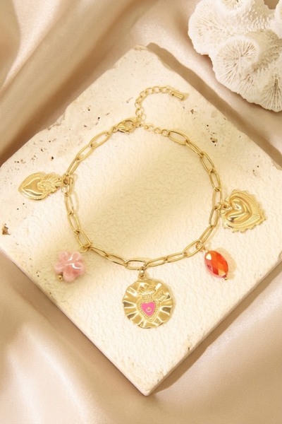 Mayorista Bellissima - Pulsera de Charms de Acero Inoxidable Mayorista Bellissima - Pulsera de Charms de Acero Inoxidable