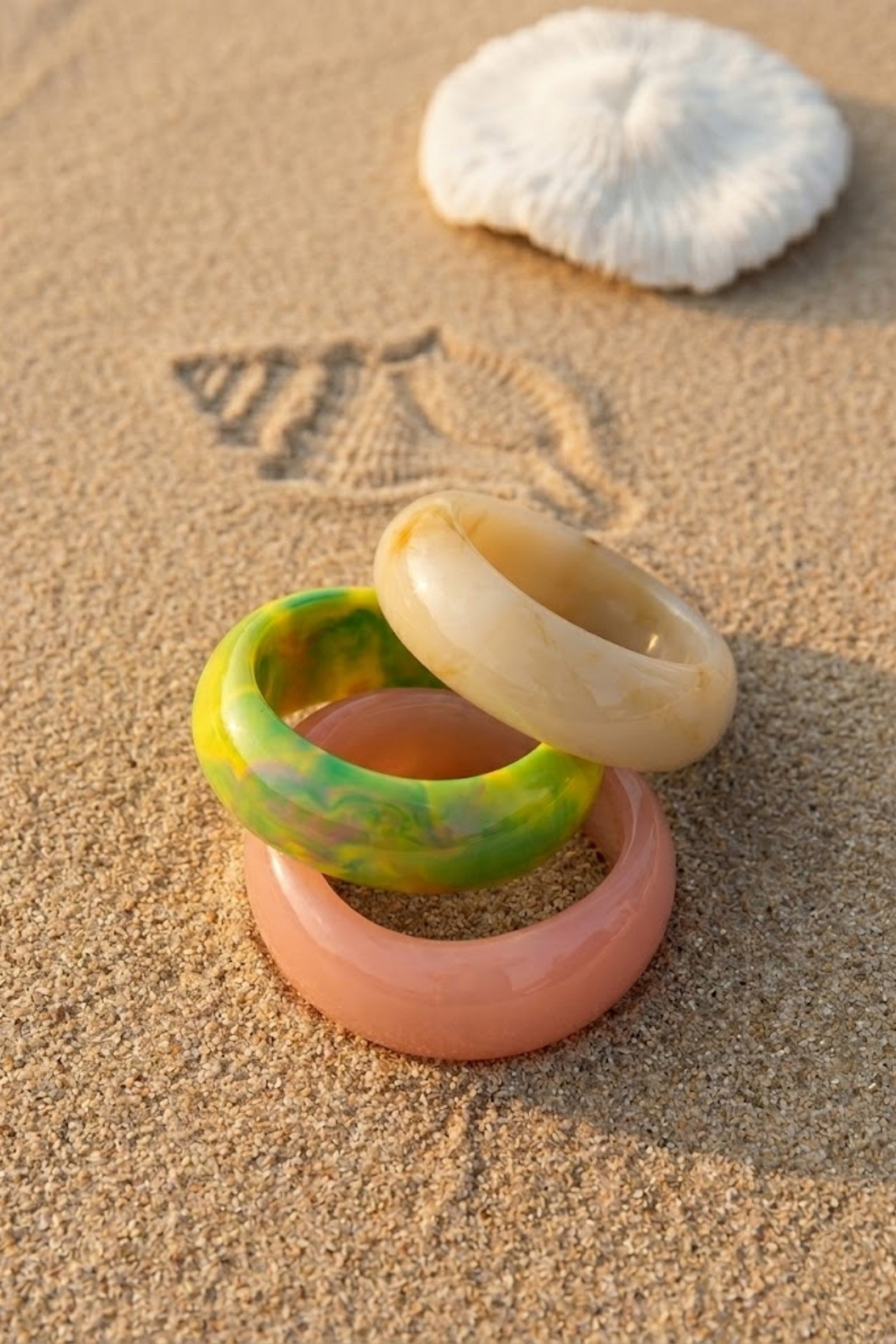 Grossiste Bellissima - Bracelets Résine Colorée – Style Vintage