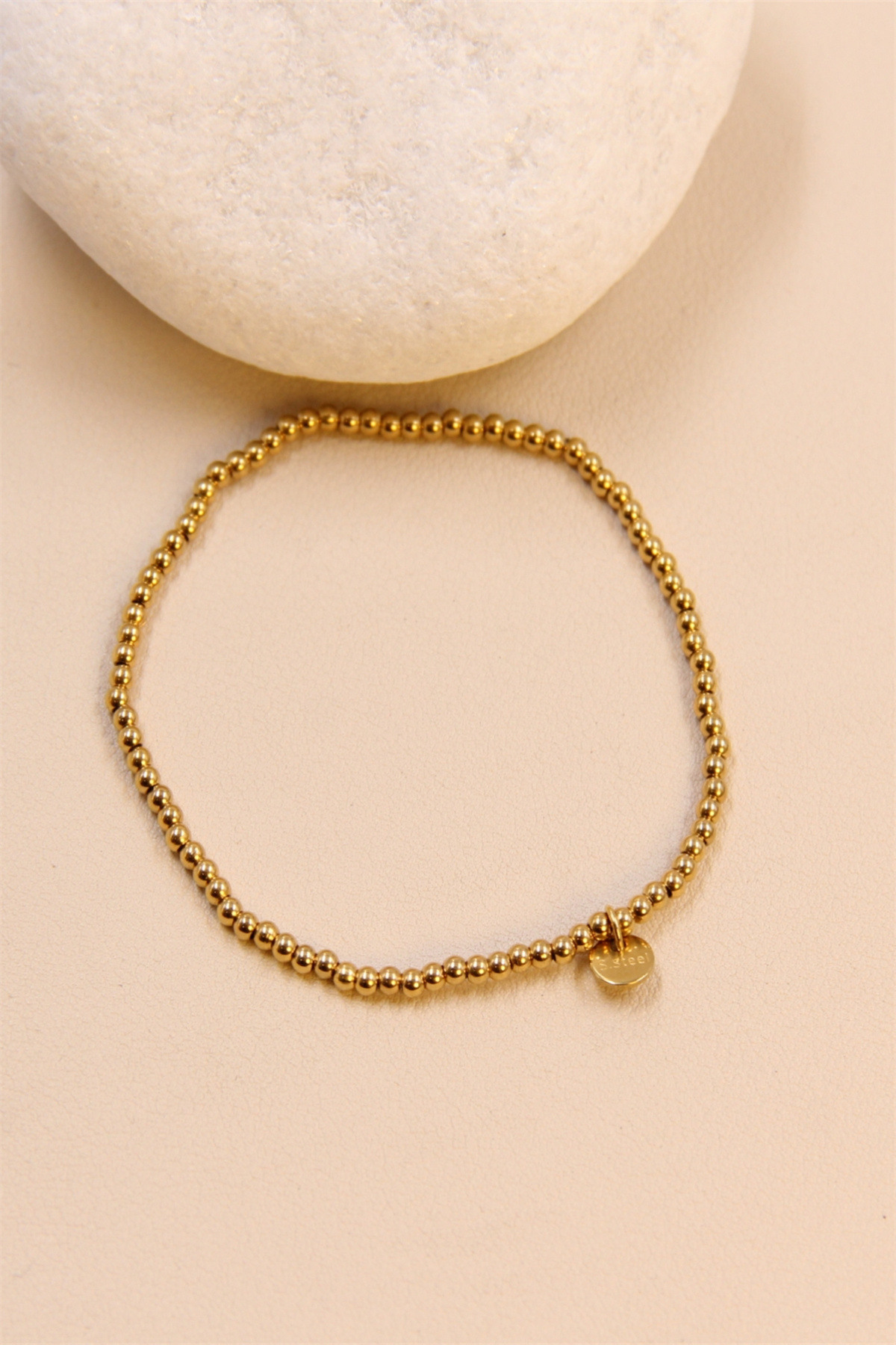 Grossiste Bellissima - Bracelet Perles Élastique en Acier Inoxydable - Élégance et Confort