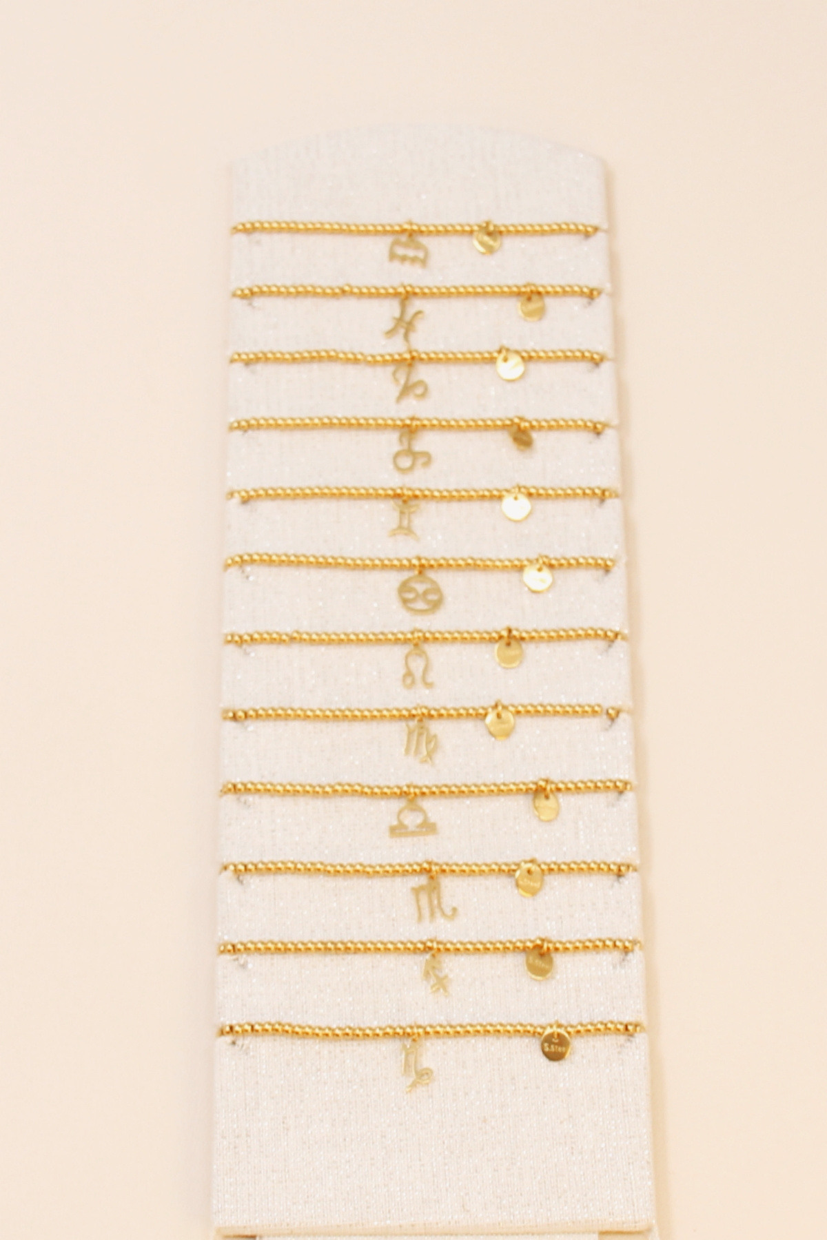 Mayorista Bellissima - Conjunto de 12 Bracelets Signos Astrológicos en acero inoxidable