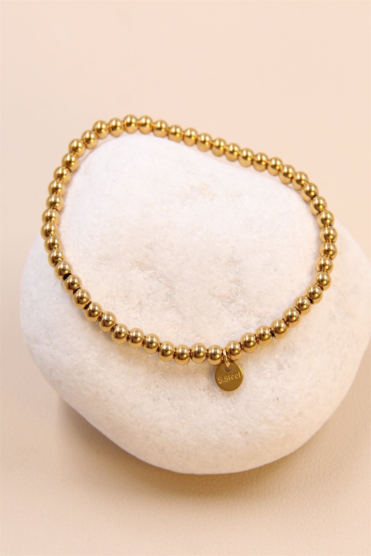 Grossiste Bellissima - Bracelet Perles Élastique en Acier Inoxydable - Élégance et Confort