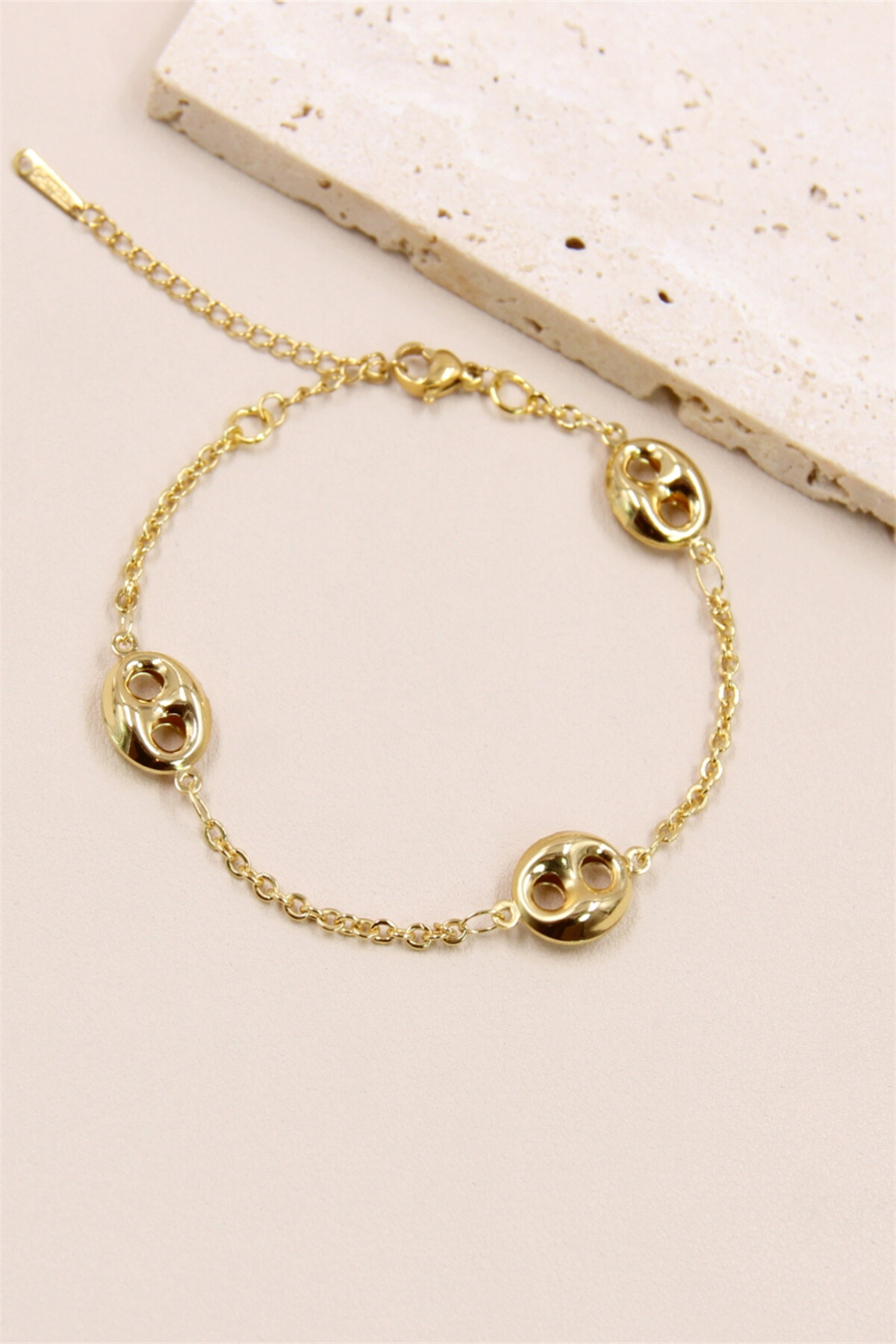 Mayorista Bellissima - Pulsera de acero inoxidable con semillas de café: estilo original