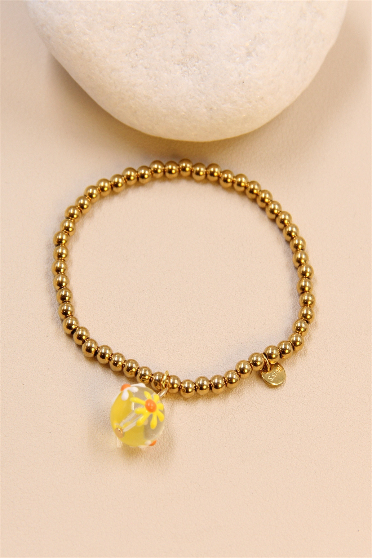 Grossiste Bellissima - Bracelet  fleur en acier inoxydable : une touch de printemps à portée de poign