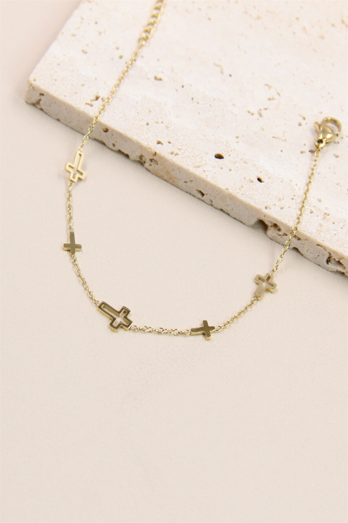 Grossista Bellissima - Bracciale a croce in acciaio inossidabile - Gioielli alla moda